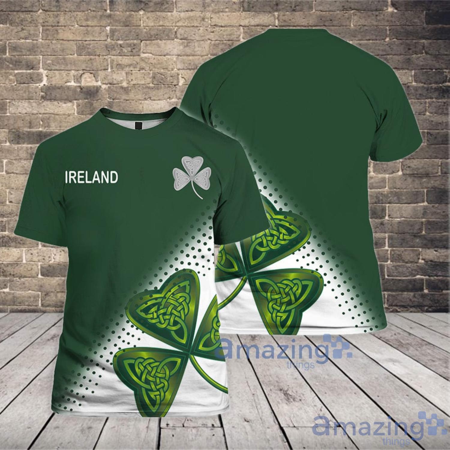 Green Shamrock St Patrick's Day 3D T-Shirt Product Photo 1