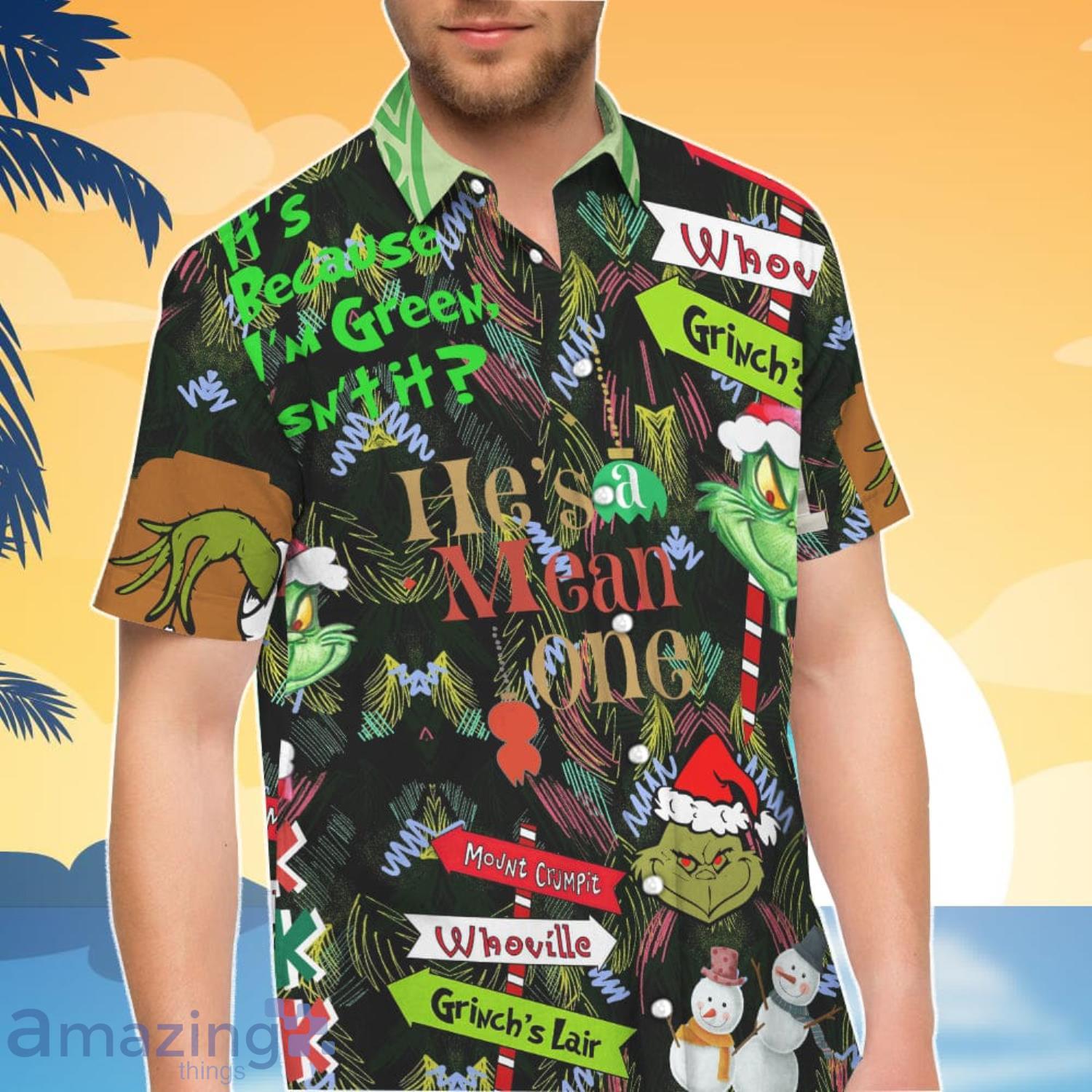 Funny Grinch Vintage Hawaiian Shirt And Short For Fans - Freedomdesign