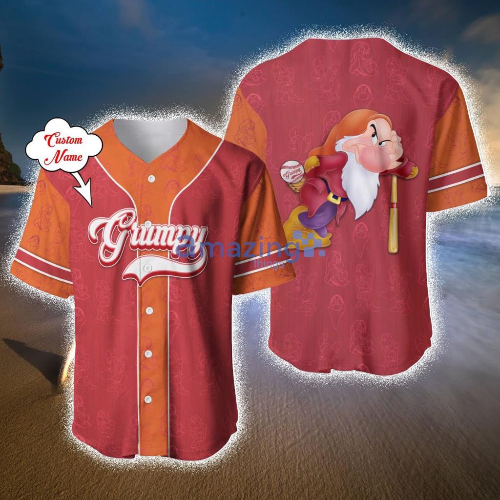 Disney, Shirts, Walt Disney Grumpy 7 Baseball Jersey