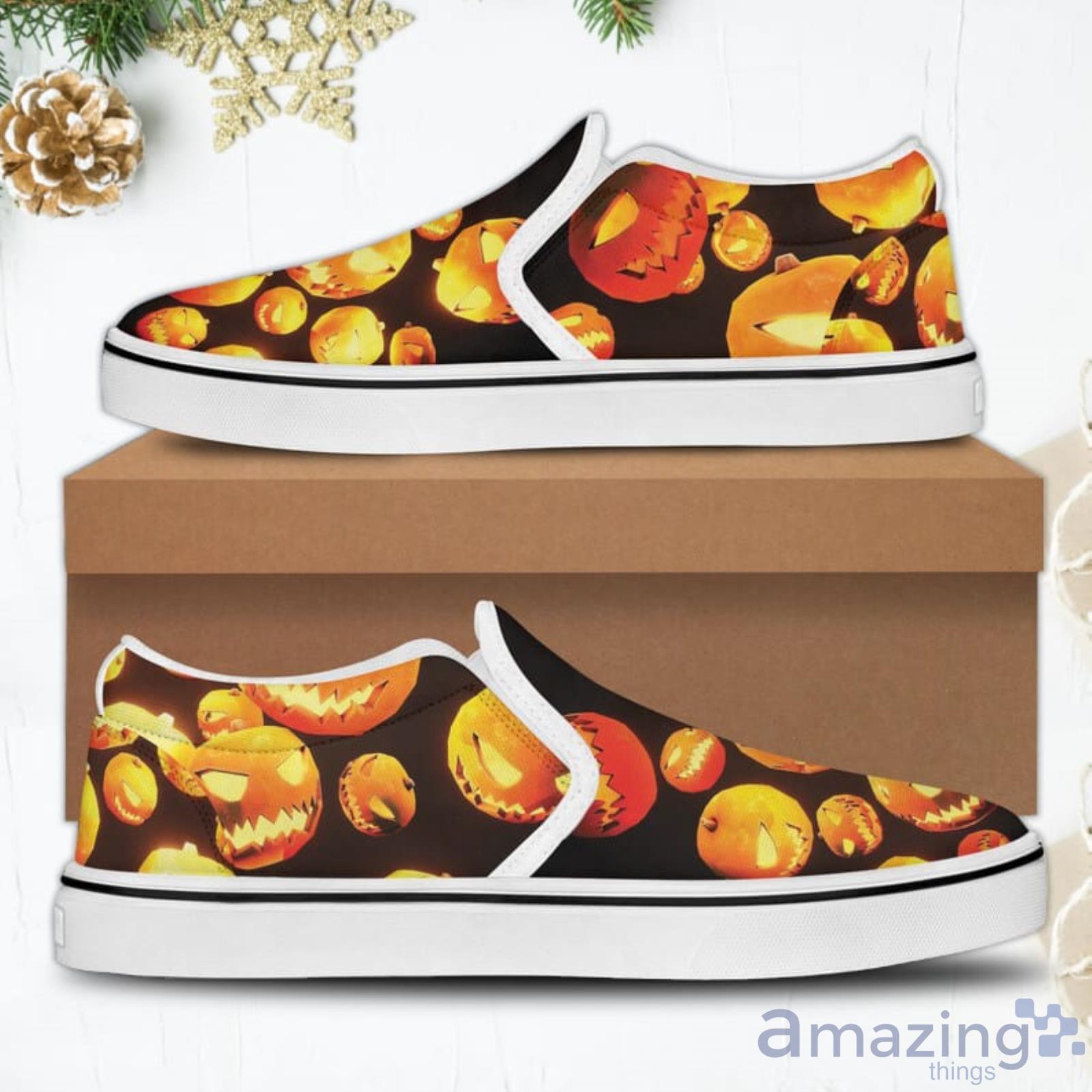 Halloween Pumpkin Moon Slip On Shoes Halloween Horror Slip On Shoes Product Photo 1