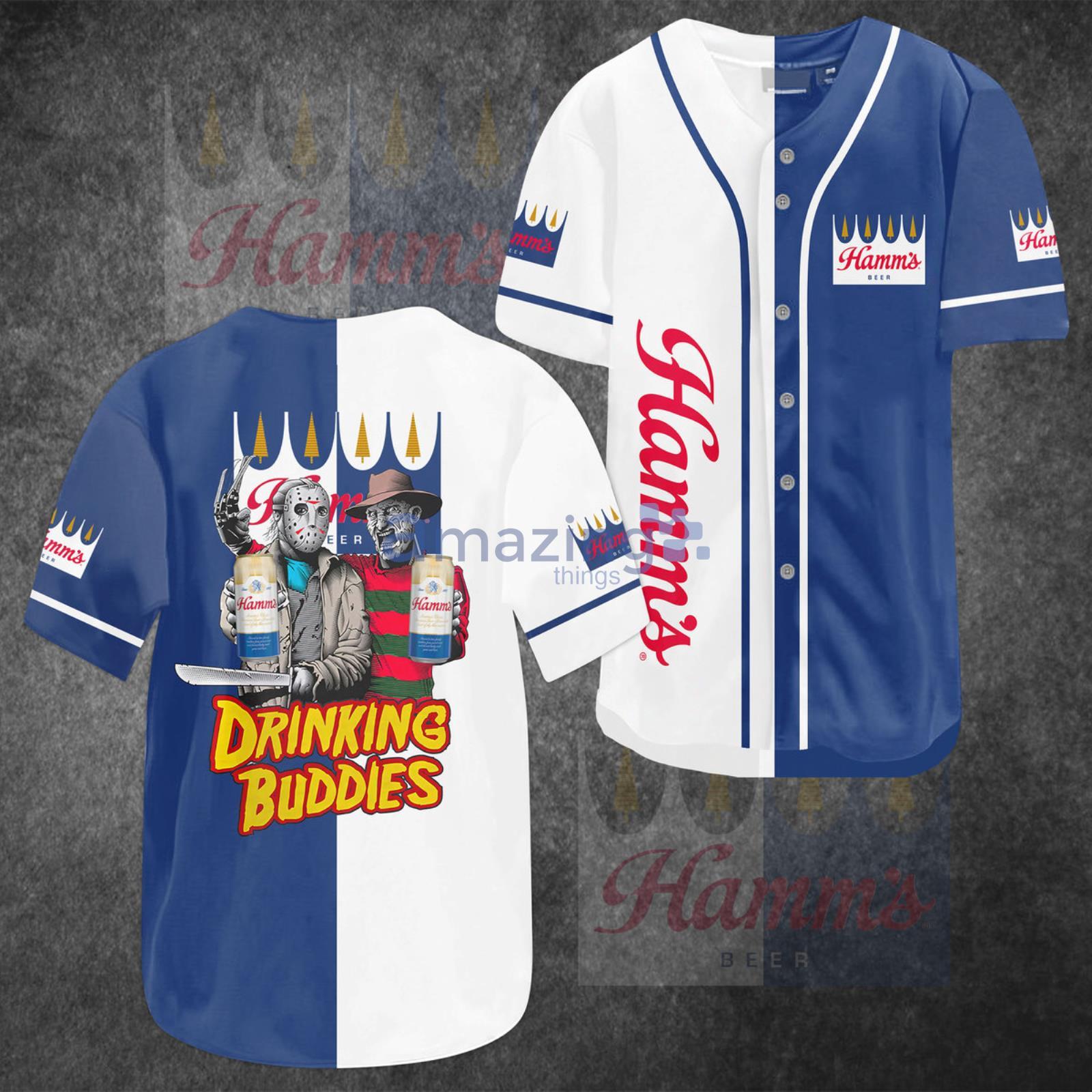 Hamms Horror Drink Buddies Halloween Baseball Jersey Shirt Product Photo 1