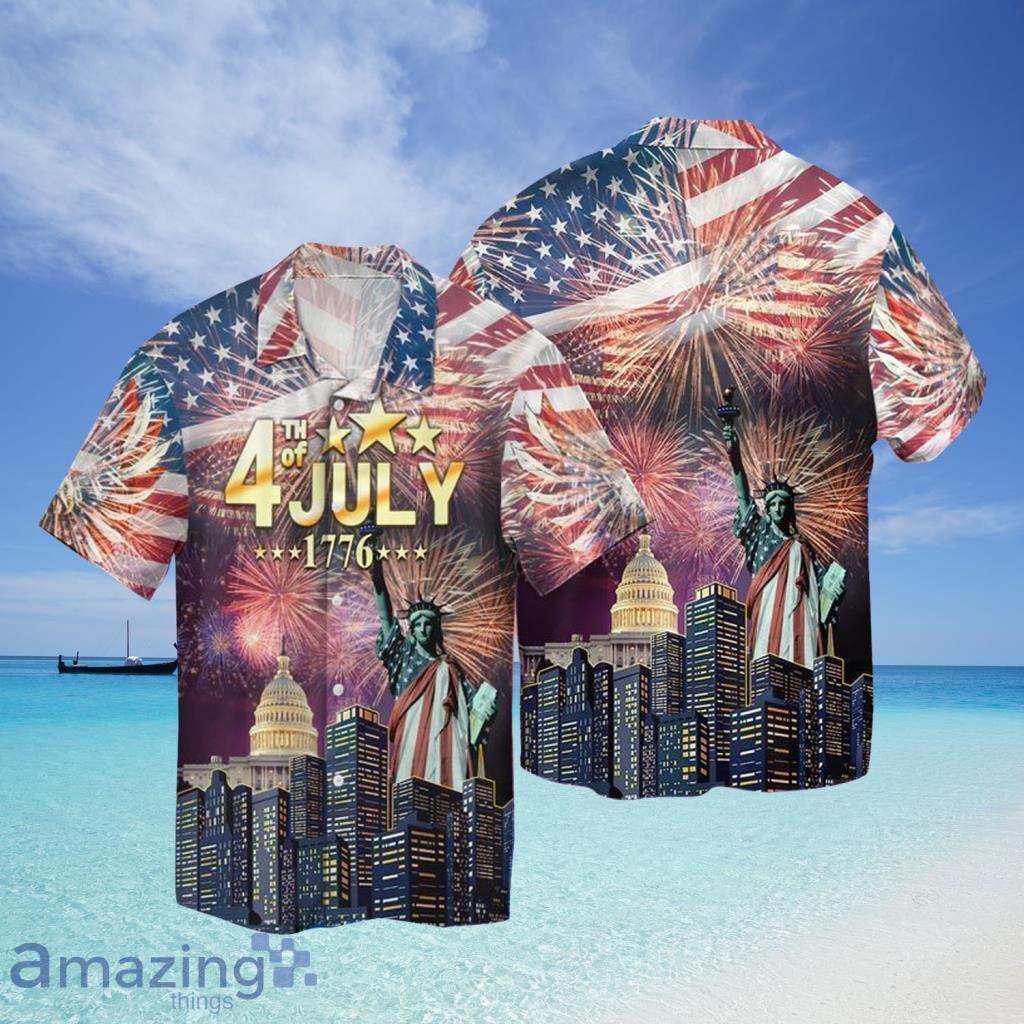 Happy 4th Of July Independence Day American Flag Aloha  Hawaiian Shirt For Men And Women - Happy 4th Of July Independence Day American Flag Aloha  Hawaiian Shirt For Men And Women