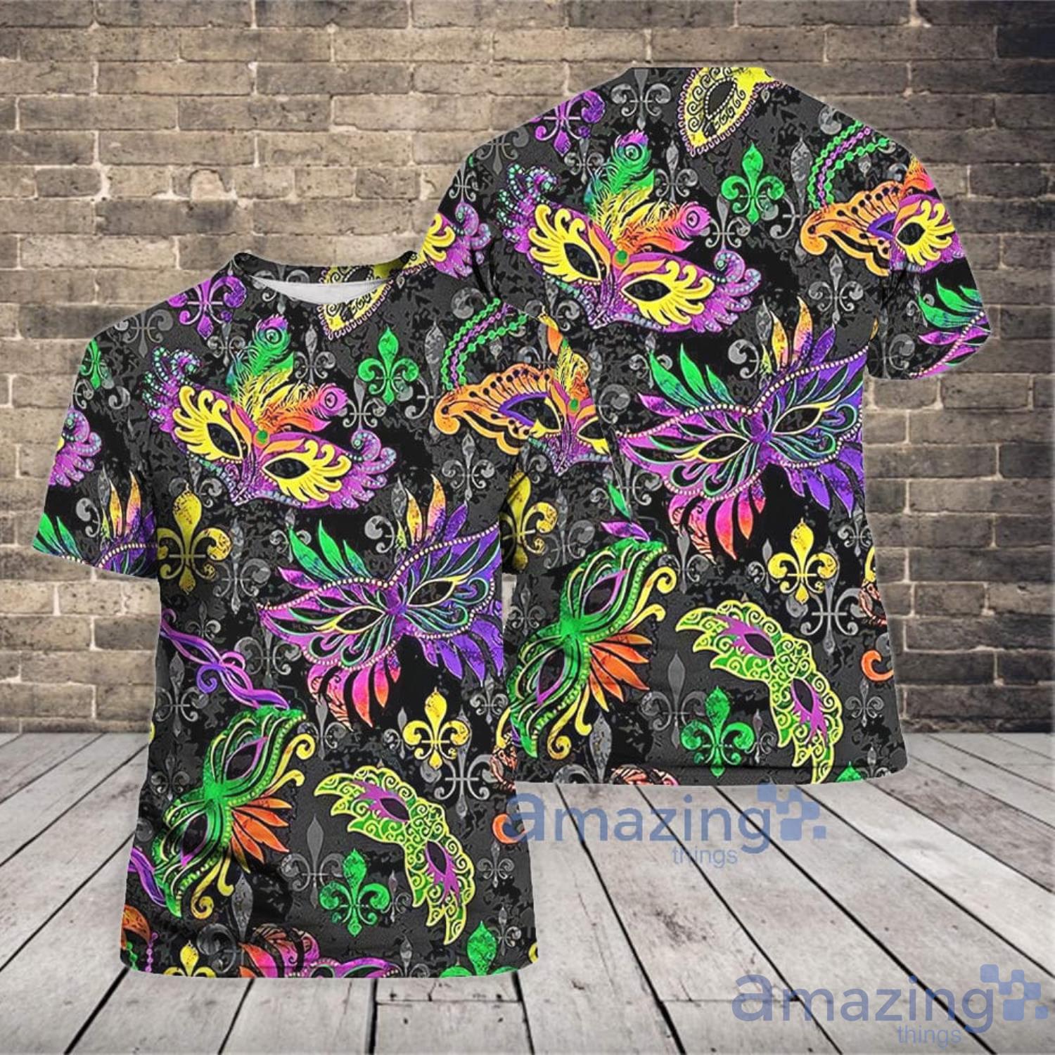Happy Mardi Gras Cute Gift 3D T-Shirt Product Photo 1