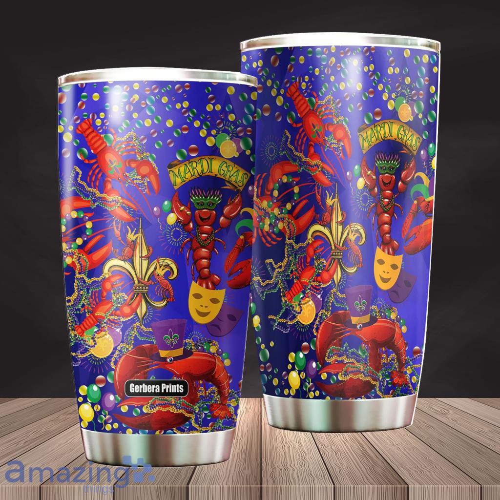 Happy Mardi Gras Shrimps Lobster Funny Stainless Steel Tumbler - Happy Mardi Gras Shrimps Lobster Funny Stainless Steel Tumbler