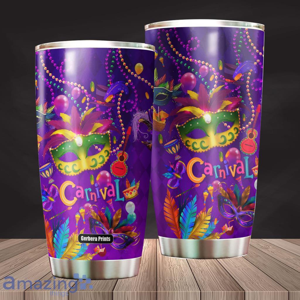 Happy Mardi Gras Stainless Steel Tumbler - Happy Mardi Gras Stainless Steel Tumbler