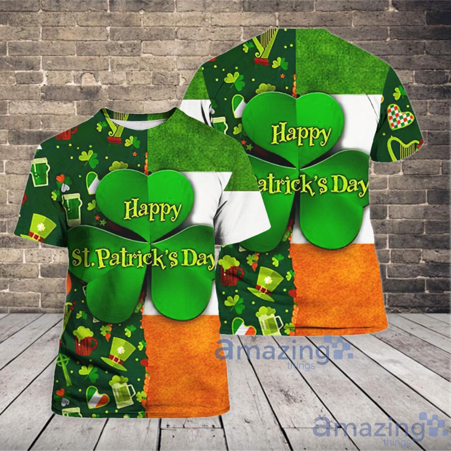 Happy St Patrick's Day Irish 3D T-Shirt Gift For Patrick's Day Product Photo 1
