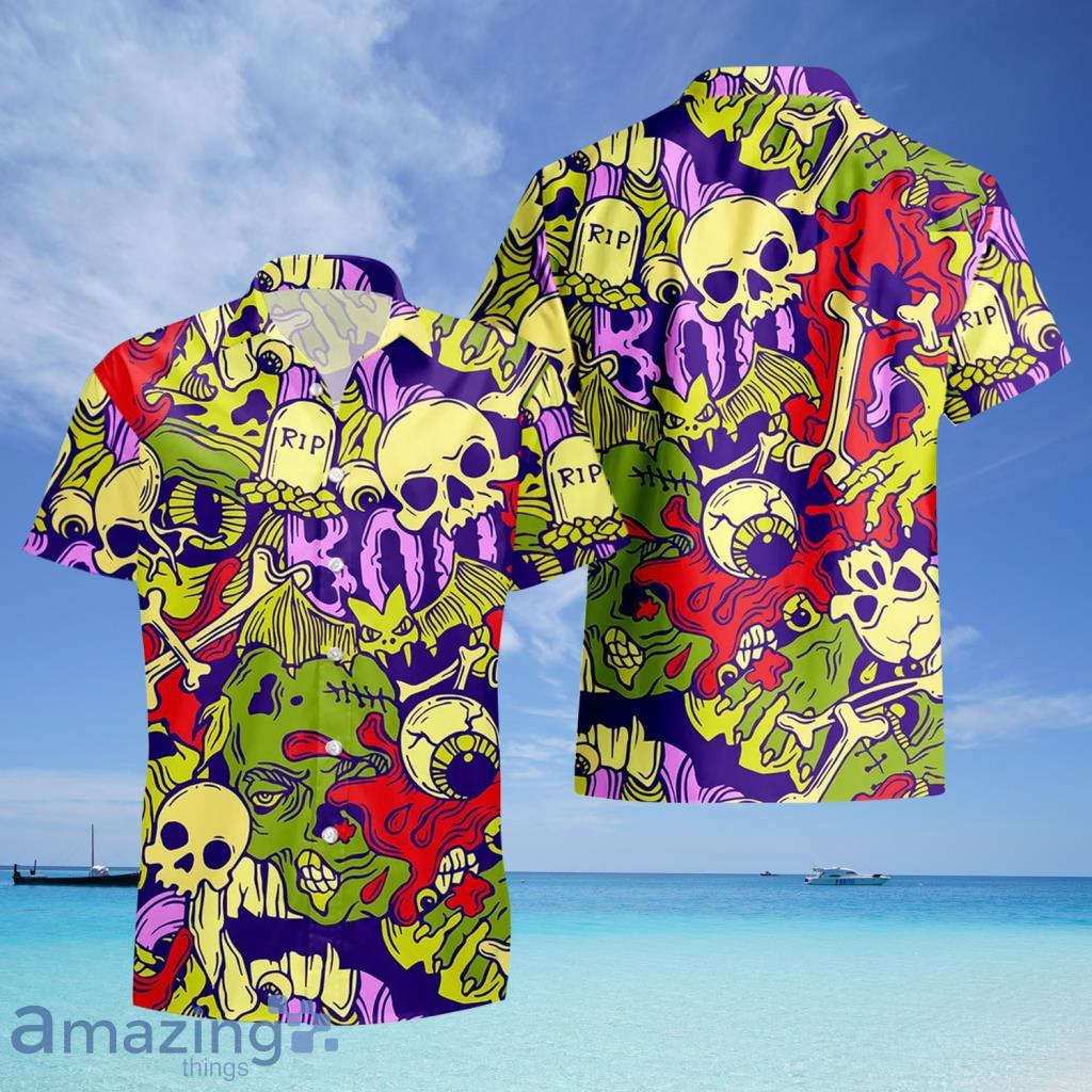 Hippie Colorful Halloween Hawaiian Shirt For Men And Women - Hippie Colorful Halloween Hawaiian Shirt For Men And Women