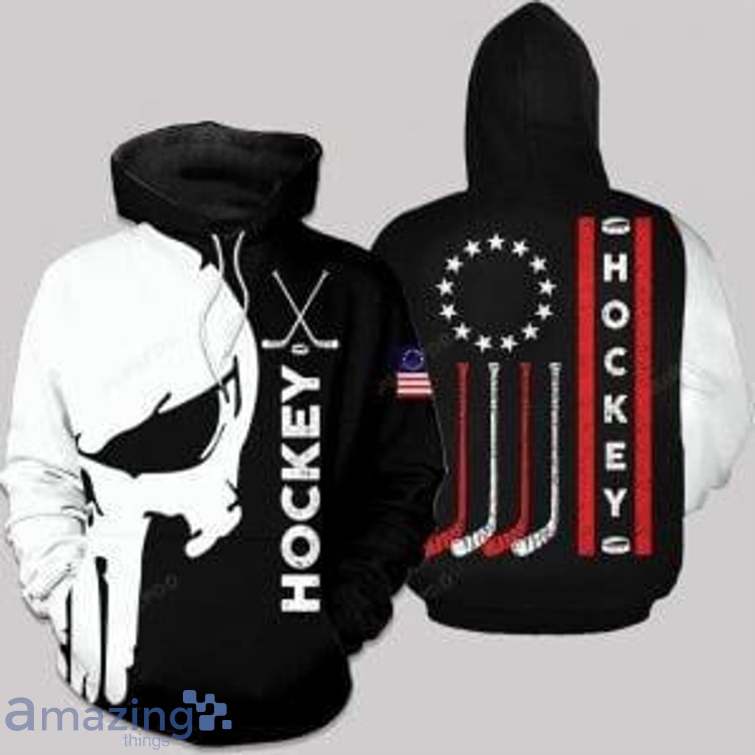 Hockey Skull Flag 3D Hoodie For Men And Women Product Photo 1 Hockey Skull Flag 3D Hoodie For Men And Women Product Photo 1