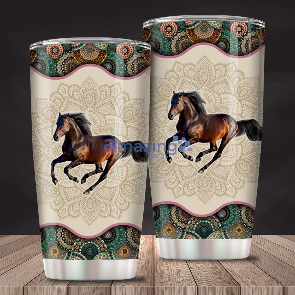 Horse Vintage Mandala Normal Gift Stainless Steel Tumbler - Horse Vintage Mandala Normal Gift Stainless Steel Tumbler