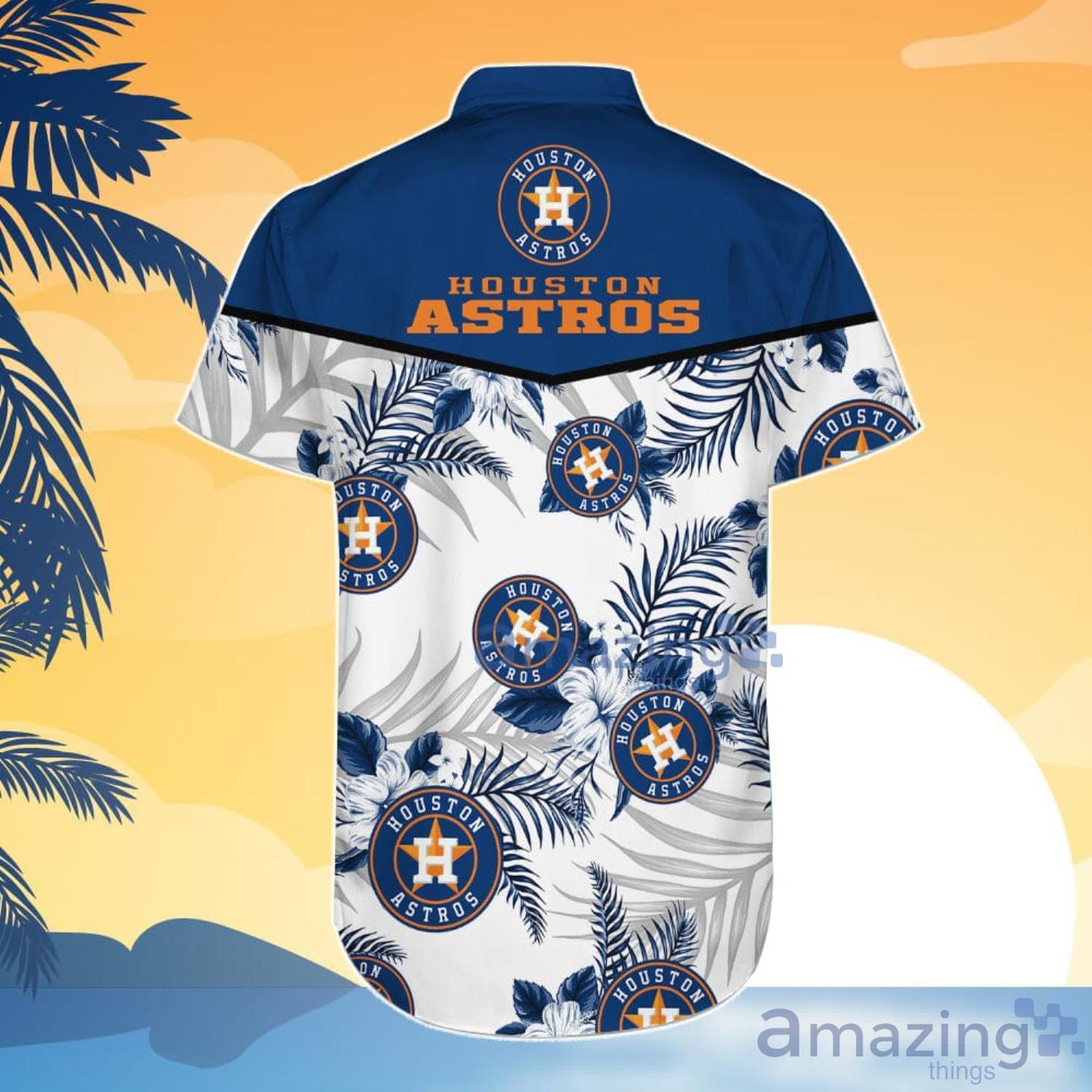 Houston Astros Vintage Sea Island Pattern Hawaiian Shirt And Shorts Gift  For Summer