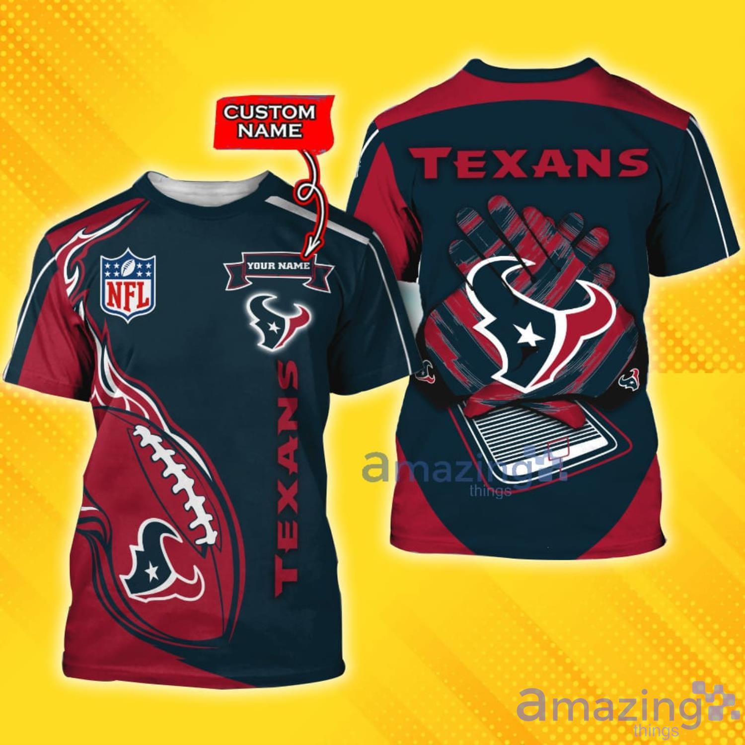 Houston Texans 3D T-Shirts For Sport Fans