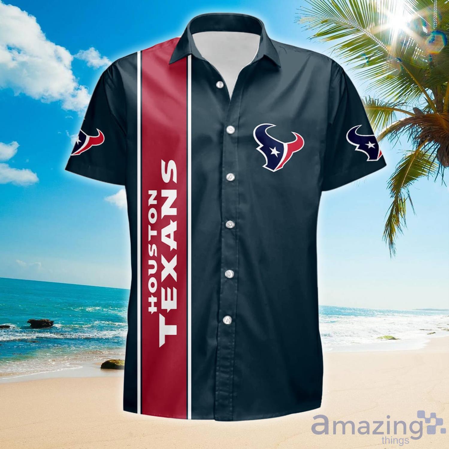 Houston Texans Football Up Hawaiian Shirt & Short