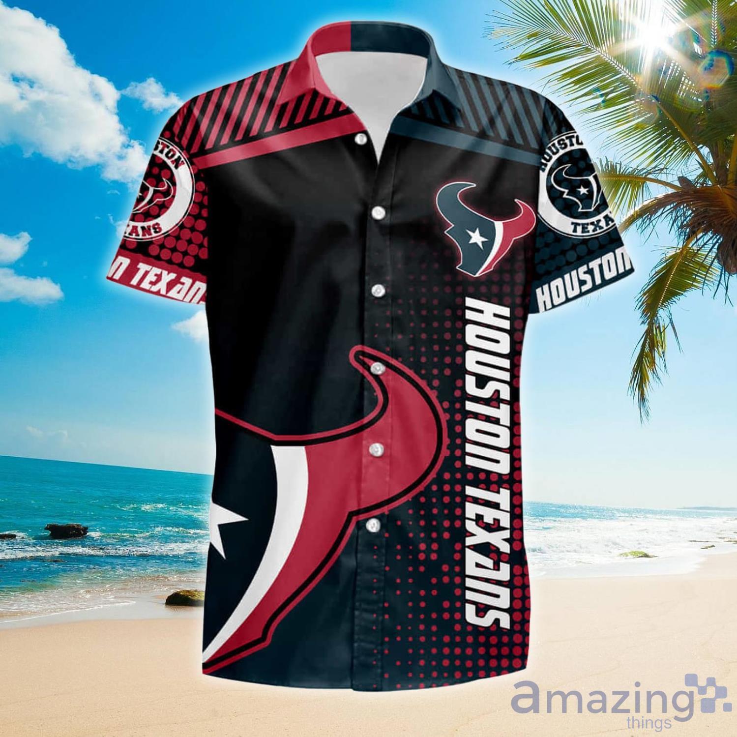 Houston Texans Nfl Summer Beach 3D Hawaiian Shirt Print Gift For