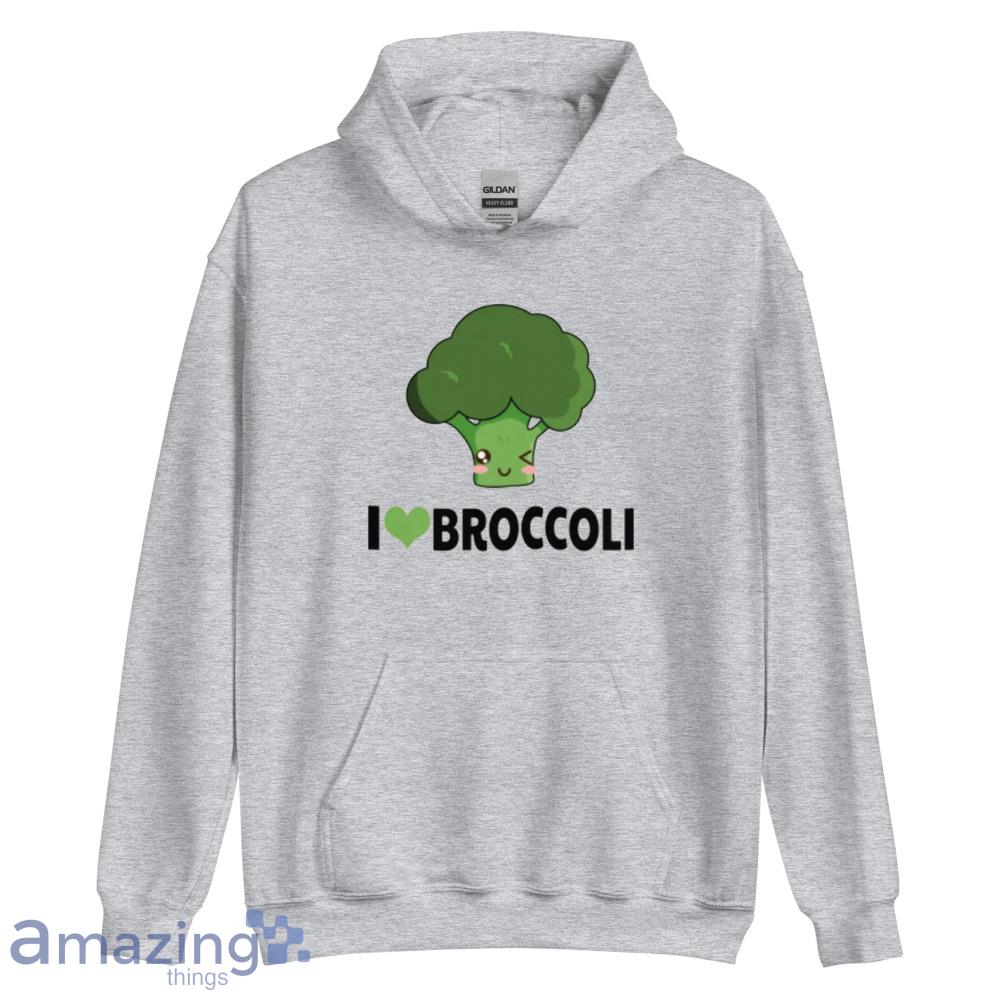 I Love Broccoli T Shirt image I Love Broccoli T-Shirt - Unisex Heavy Blend Hooded Sweatshirt