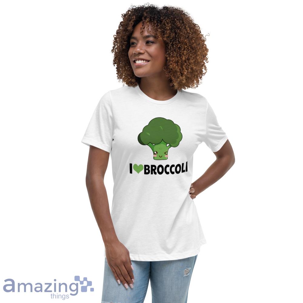 I Love Broccoli T Shirt image I Love Broccoli T-Shirt - Womens Relaxed Short Sleeve Jersey Tee