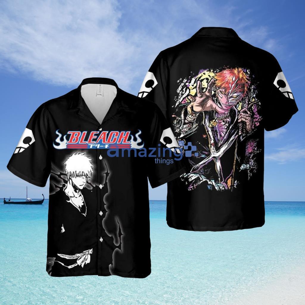 Ichigo Kurosaki Black Bleach Anime Hawaiian Shirt - Ichigo Kurosaki Black Bleach Anime Hawaiian Shirt Ichigo Kurosaki Black Bleach Anime Hawaiian Shirt - Ichigo Kurosaki Black Bleach Anime Hawaiian Shirt