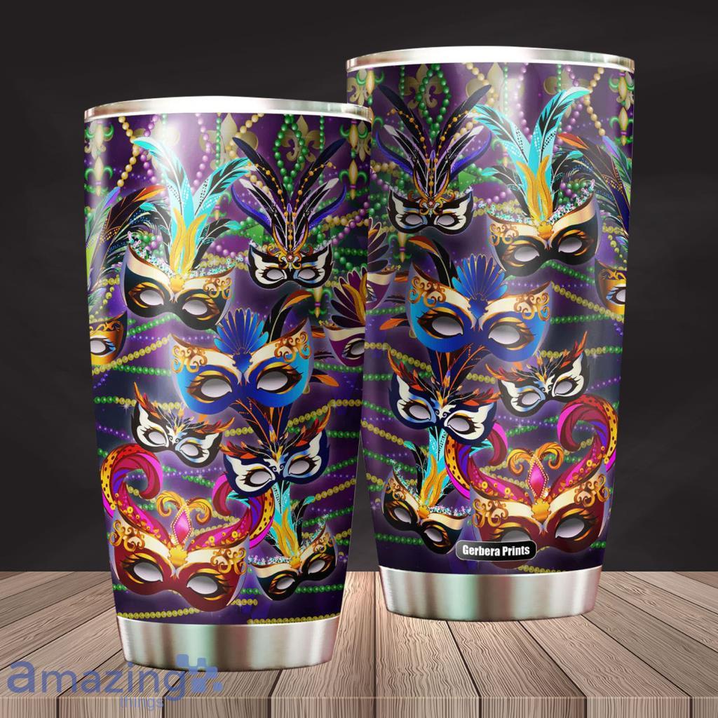 I'm Here For The Masks Mardi GrasStainless Steel Tumbler Cup - I'm Here For The Masks Mardi GrasStainless Steel Tumbler Cup
