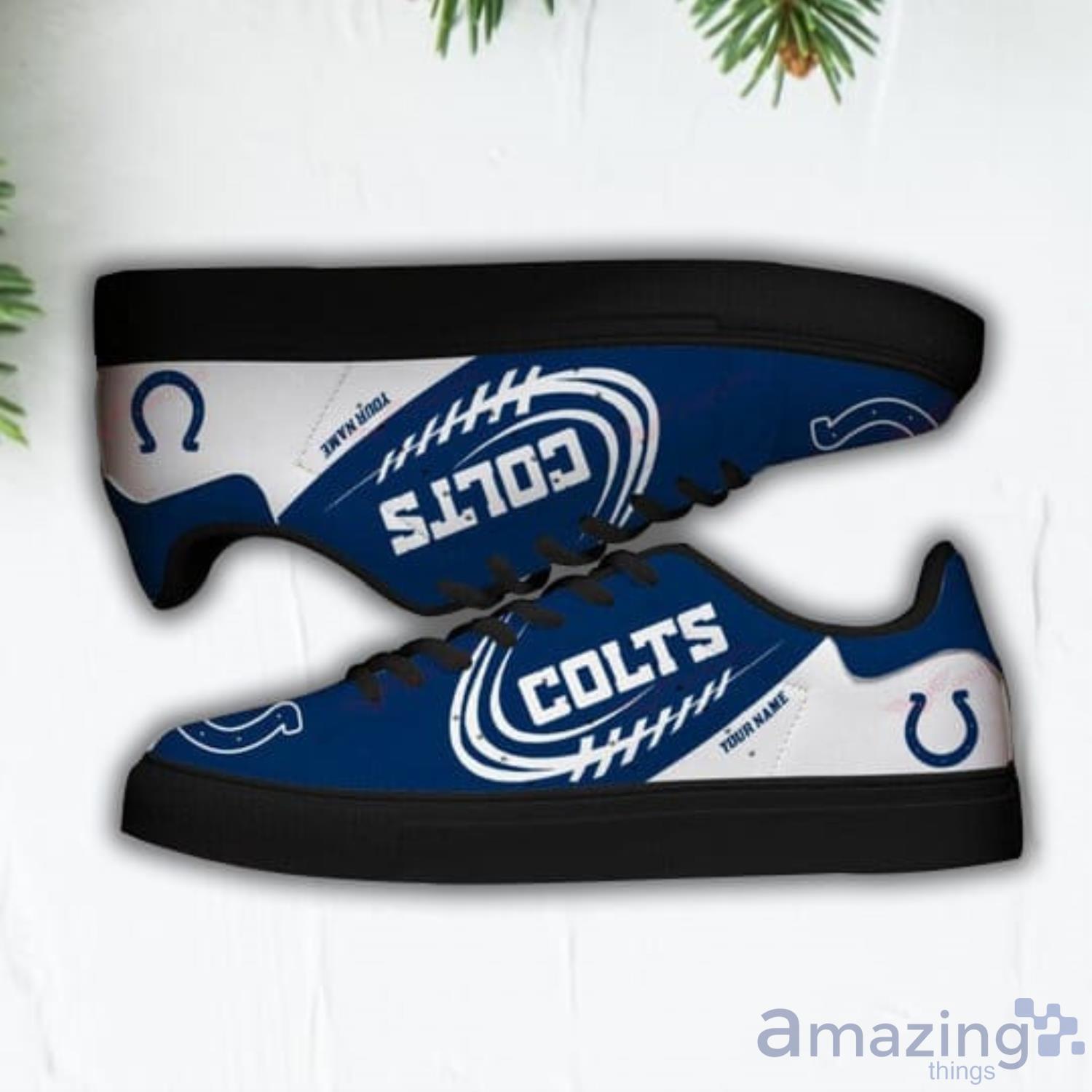 Indianapolis Colts Nfl Skate Shoes Custom Name For Men And Women image Indianapolis Colts Nfl Skate Shoes Custom Name For Men And Women Product Photo 2