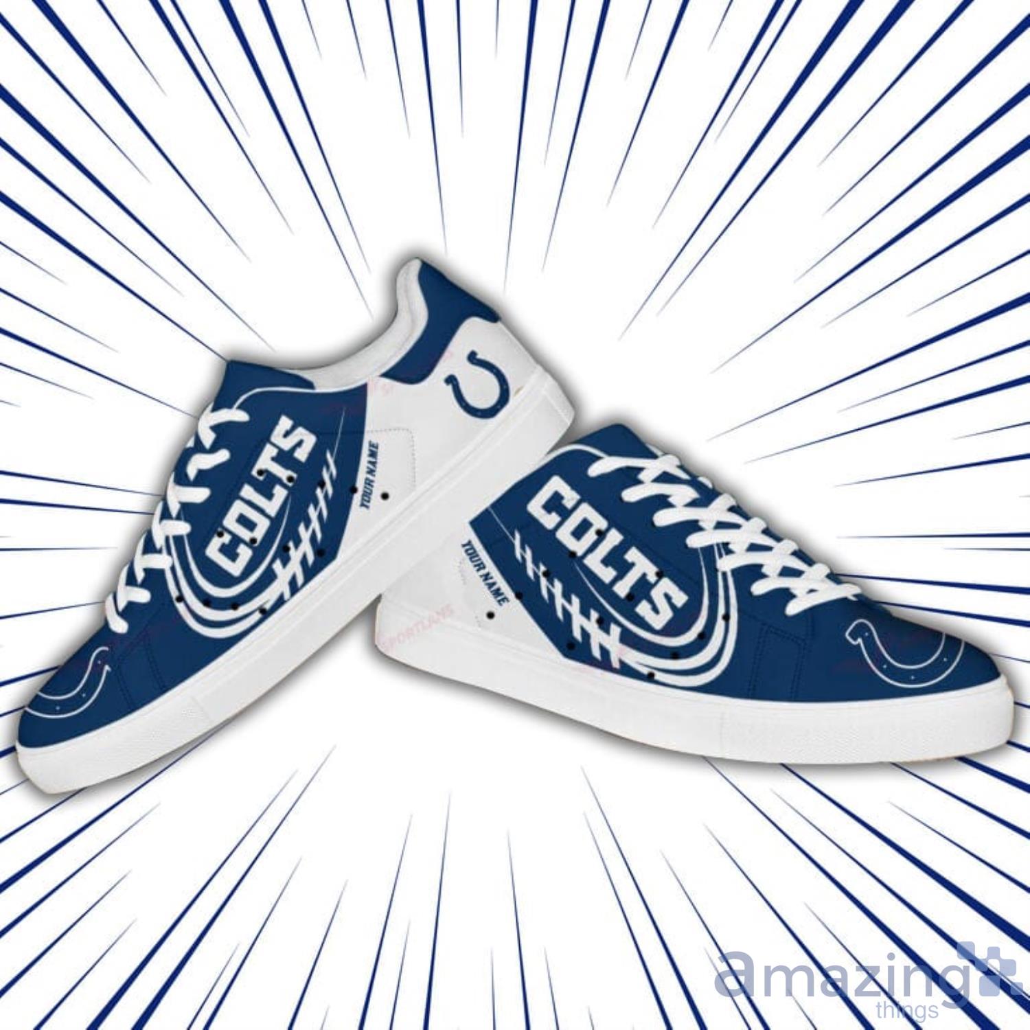Indianapolis Colts Nfl Skate Shoes Custom Name For Men And Women image Indianapolis Colts Nfl Skate Shoes Custom Name For Men And Women Product Photo 4