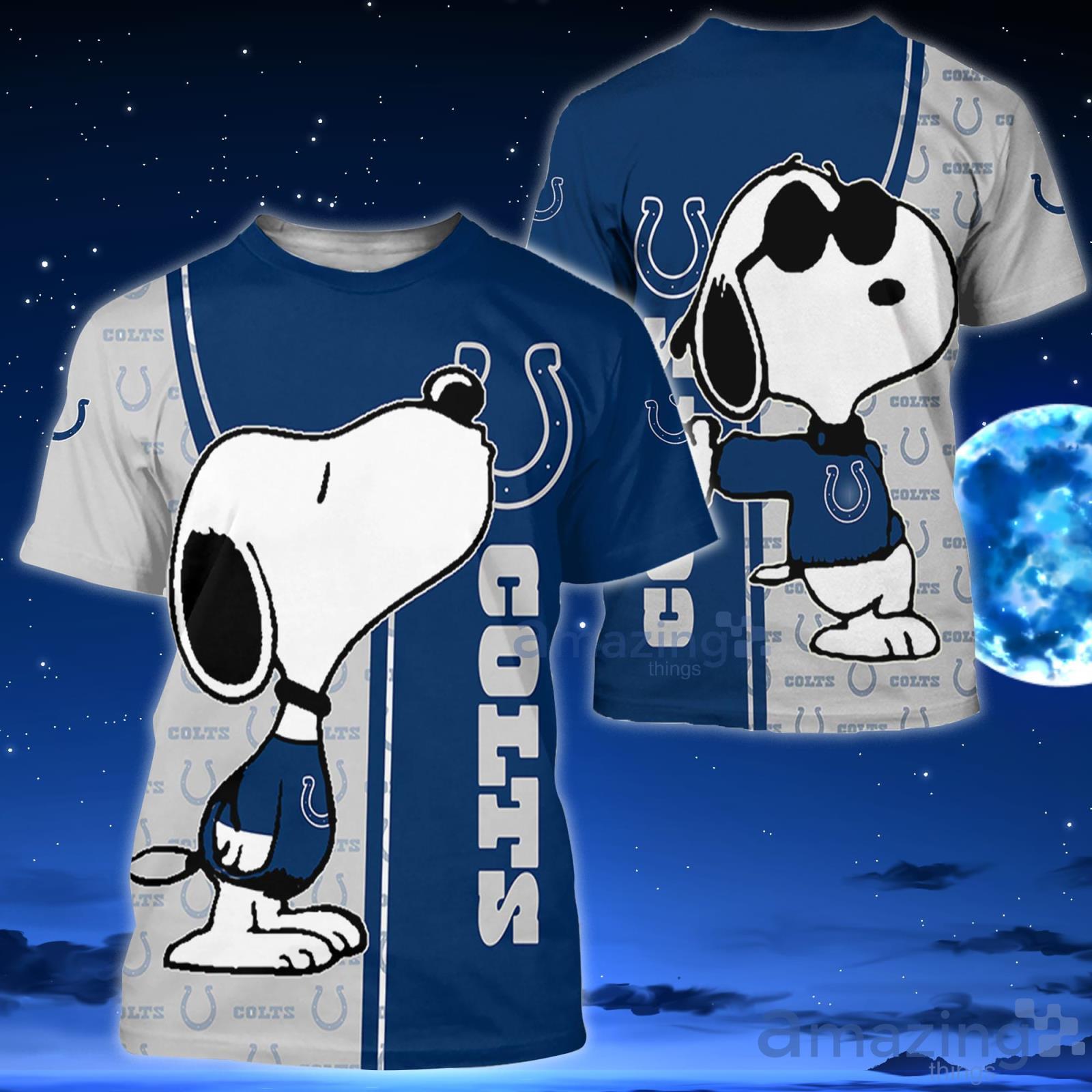 Indianapolis Colts Snoopy and Charlie Brown with Woodstock cartoon T-shirt,  hoodie, sweater, long sleeve and tank top