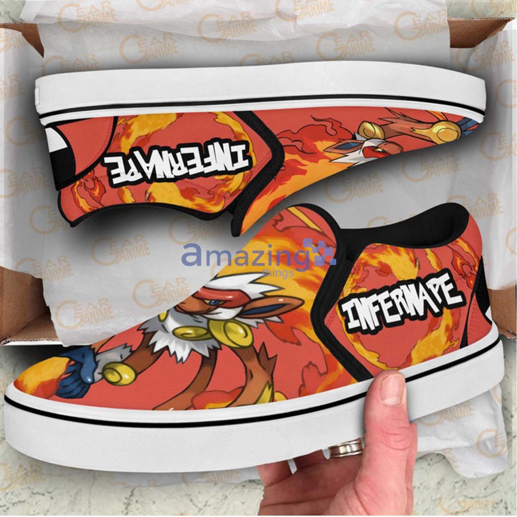 Infernape Pokemon Custom Anime Slip On Sneakers Shoes - Infernape Pokemon Custom Anime Slip On Sneakers Shoes