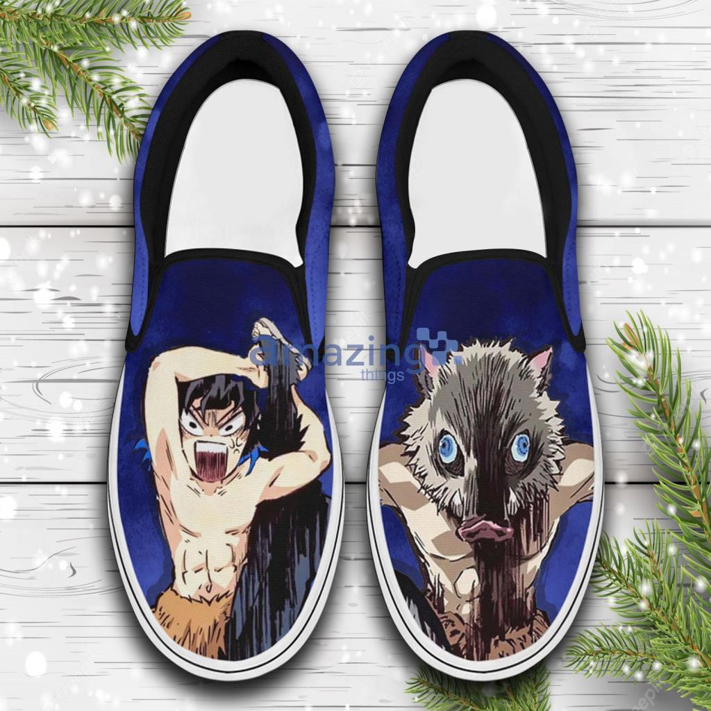 Inosuke Custom Demon Slayer Anime Slip On Sneakers Shoes - Inosuke Custom Demon Slayer Anime Slip On Sneakers Shoes Inosuke Custom Demon Slayer Anime Slip On Sneakers Shoes - Inosuke Custom Demon Slayer Anime Slip On Sneakers Shoes