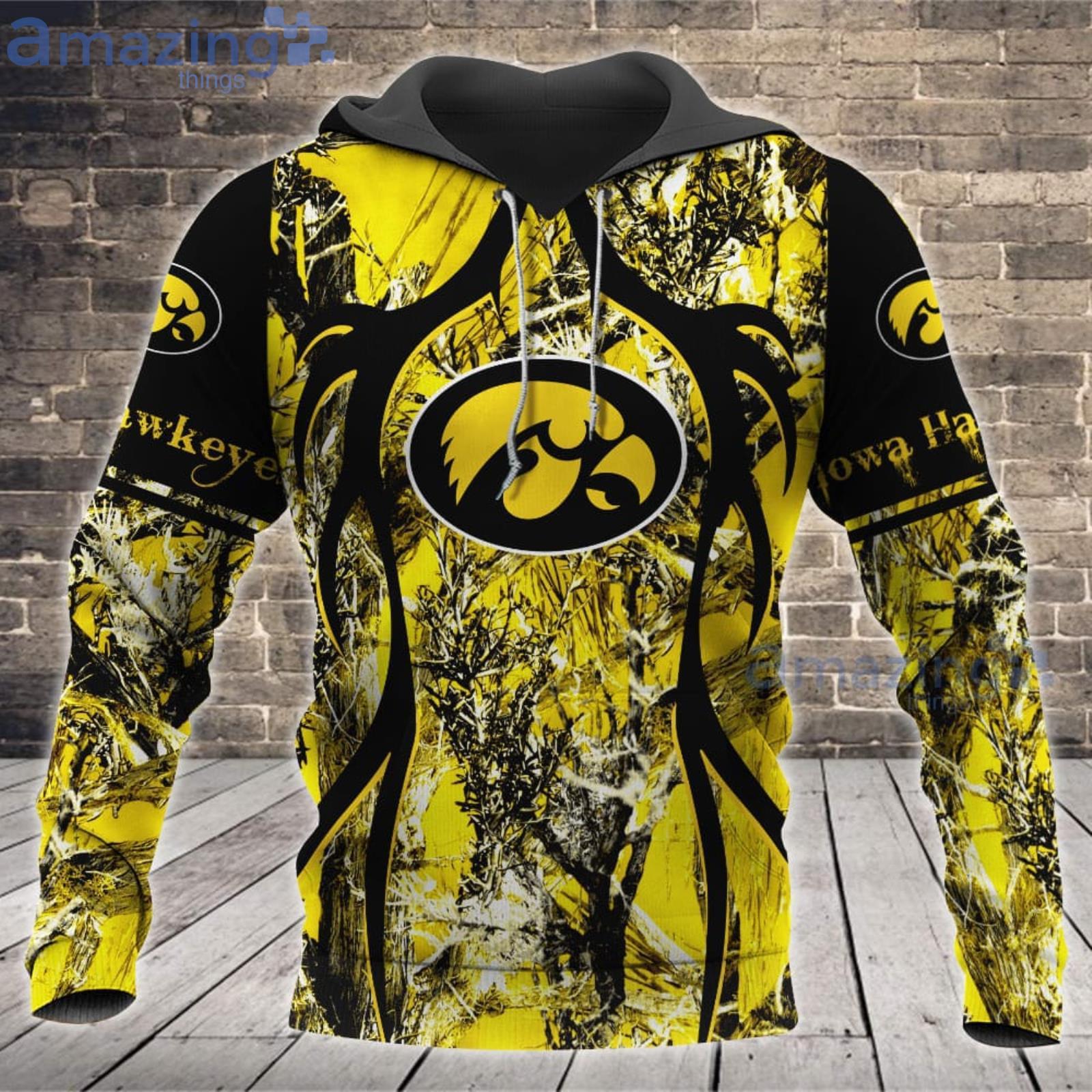 Iowa Hawkeyes Fans Camo Hunting Pattern All Over Printed 3D Shirt Product Photo 1