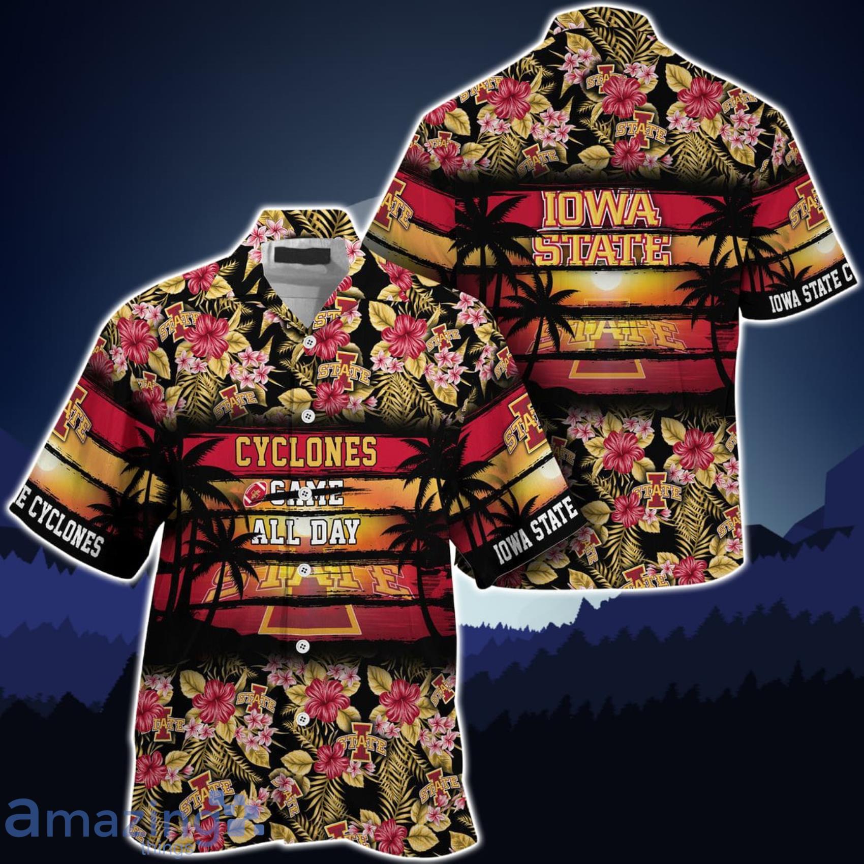 Iowa State Cyclones Came All Day Flower Hawaiian Shirt Product Photo 1