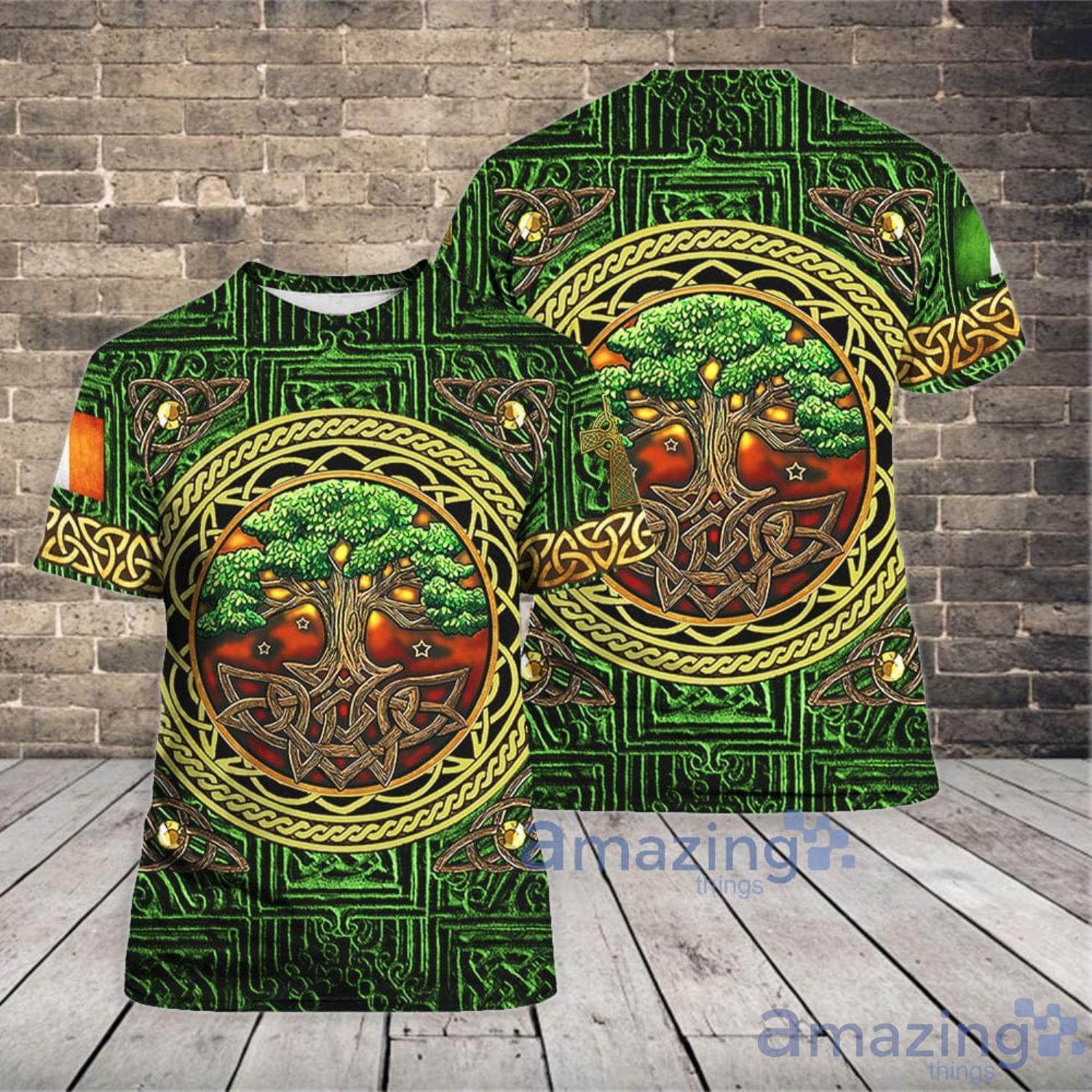 Ireland Tree Of Life Patrick Day 3D T-Shirt Gift For Patrick's Day Product Photo 1