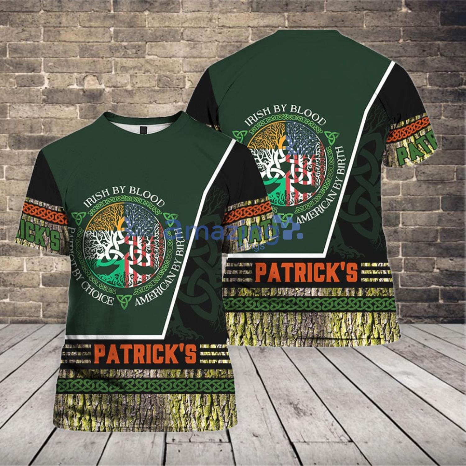 Irish By Blood St Patrick's Day 3D T-Shirt Product Photo 1
