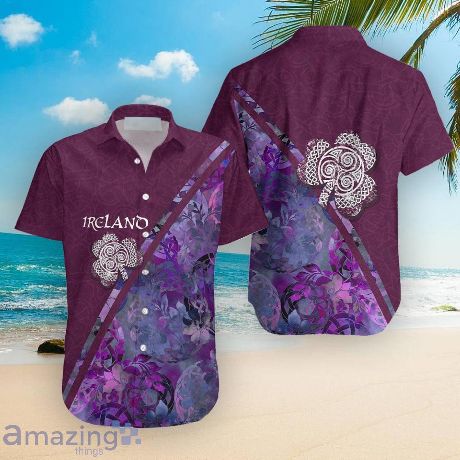 St Patrick's Day Hawaiian Shirt Shamrock Tartan Hawaiian Shirt - Upfamilie  Gifts Store