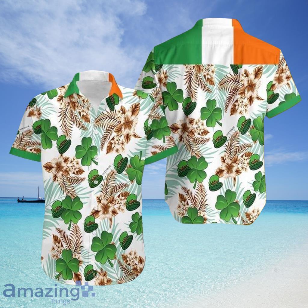 Irish Pride Shamrock St Patrick White Green Hawaiian Shirt For Men And Women - Irish Pride Shamrock St Patrick White Green Hawaiian Shirt For Men And Women