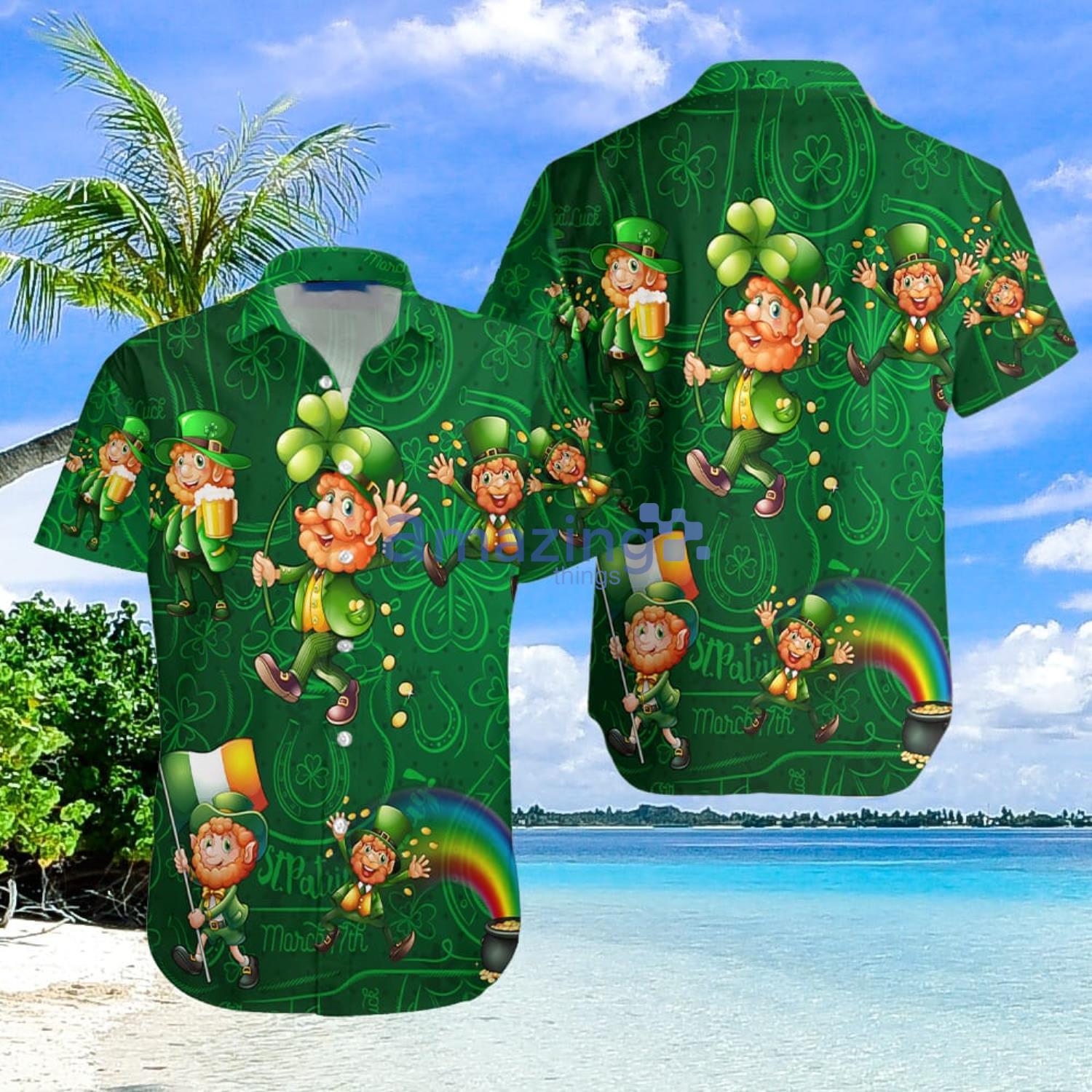 Irish Saint Patrick Day Aloha Gift For Summer Green Gift For Summer Hawaiian Shirt Men And Women Product Photo 1