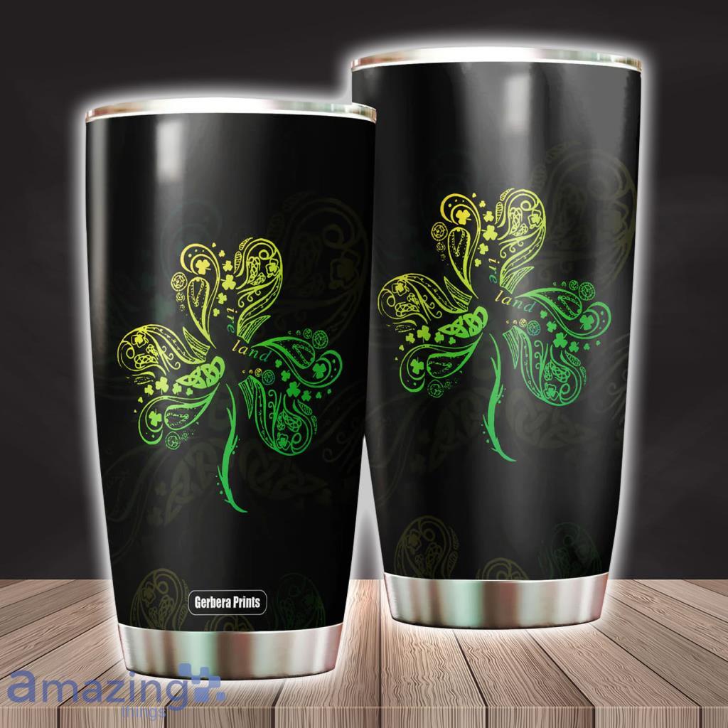 Irish Saint Patrick's Day Shamrock Celtic Cross Stainless Steel Tumbler - Irish Saint Patrick's Day Shamrock Celtic Cross Stainless Steel Tumbler