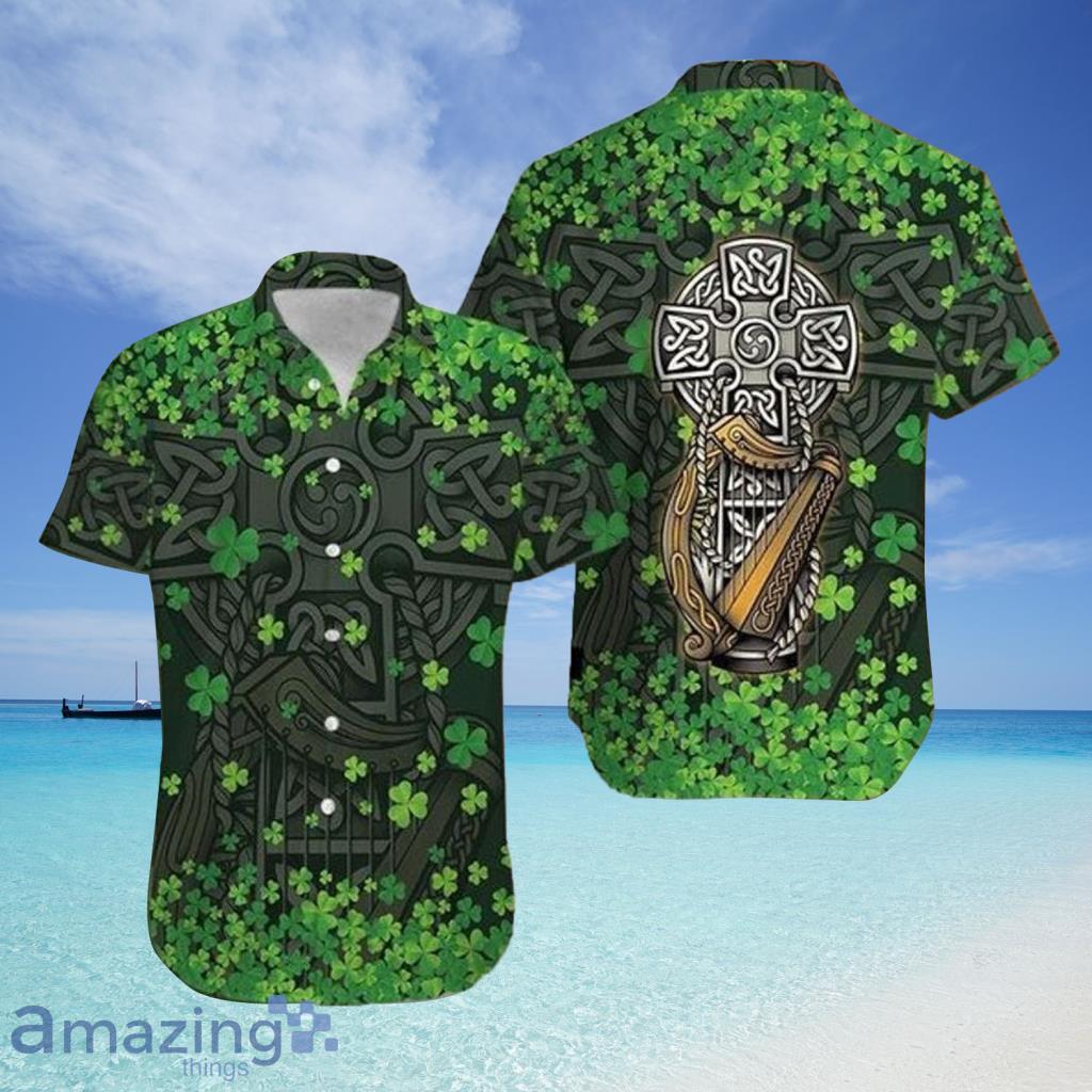Irish St Patrick's Day The Celtic Cross Harp Hawaiian Shirt For Men And Women - Irish St Patrick's Day The Celtic Cross Harp Hawaiian Shirt For Men And Women