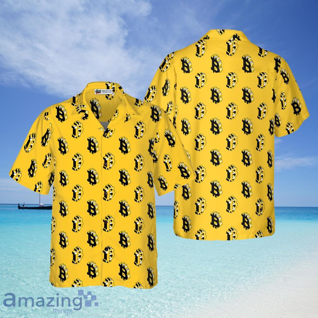 Isometric Bitcoin Cryptocurrency Hawaiian Shirt - Isometric Bitcoin Cryptocurrency Hawaiian Shirt