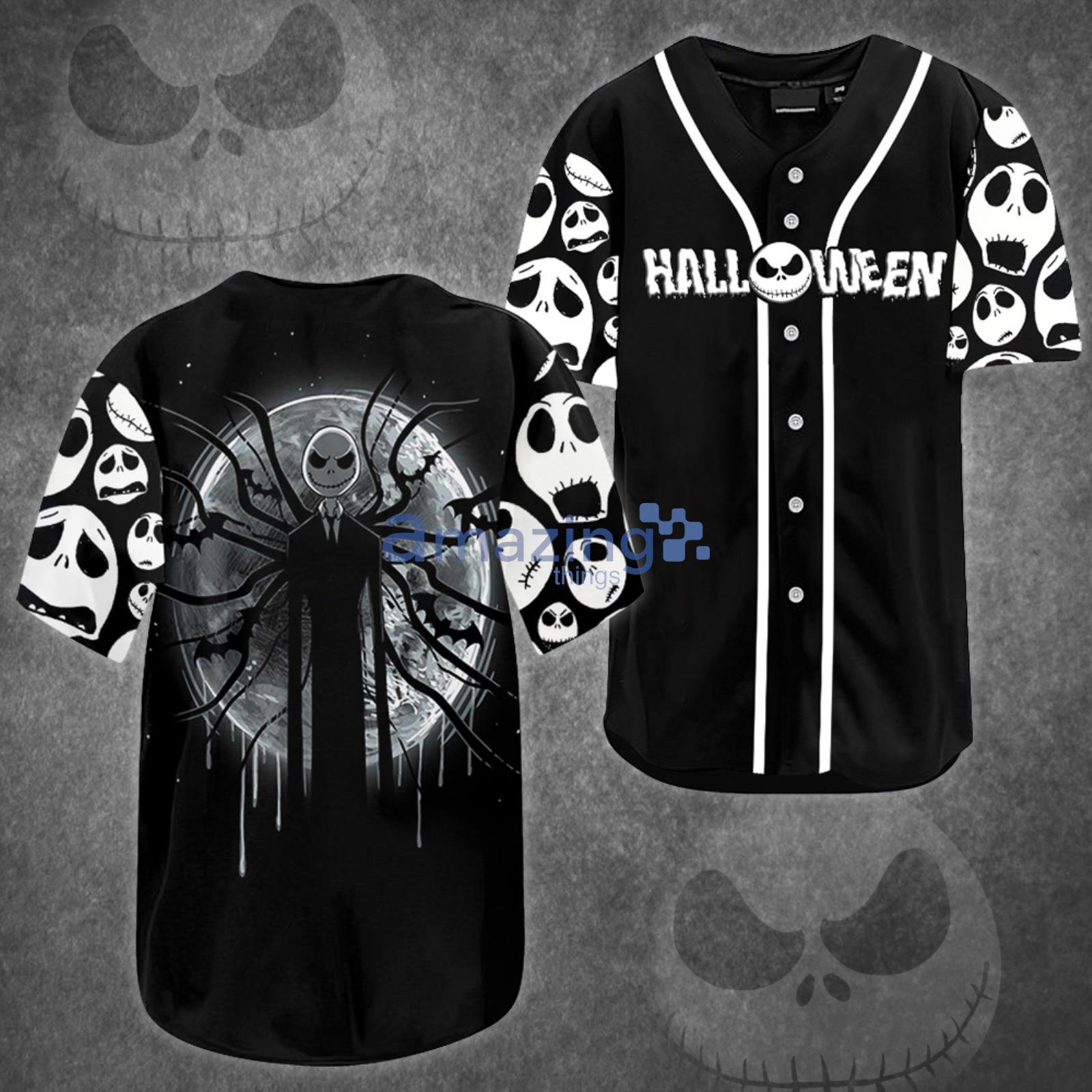 Jack Skeleton Halloween Baseball Jersey Shirt Product Photo 1