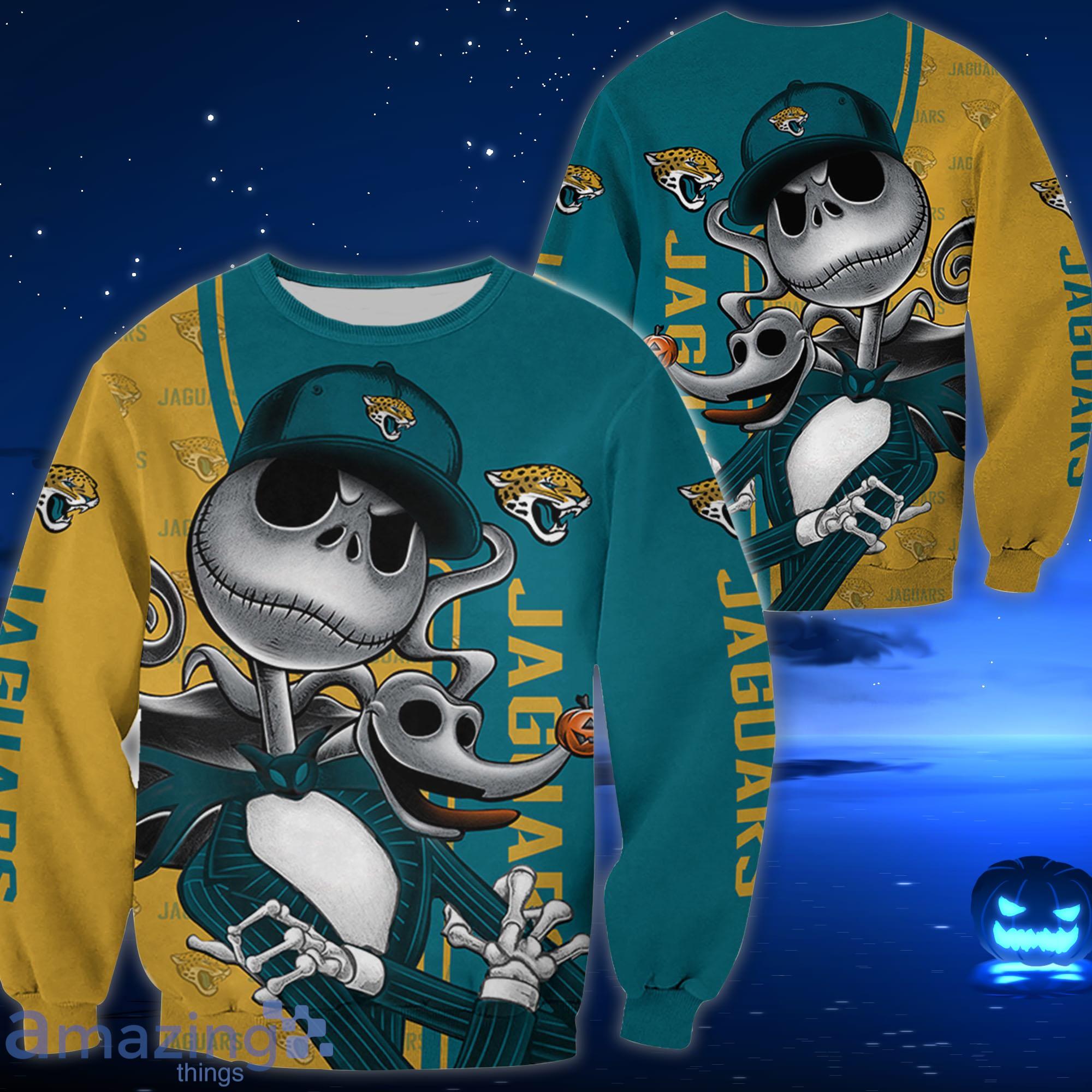 Jacksonville Jaguars Jack Skellington All Over Printed 3D Shirt Halloween Gift For Fans