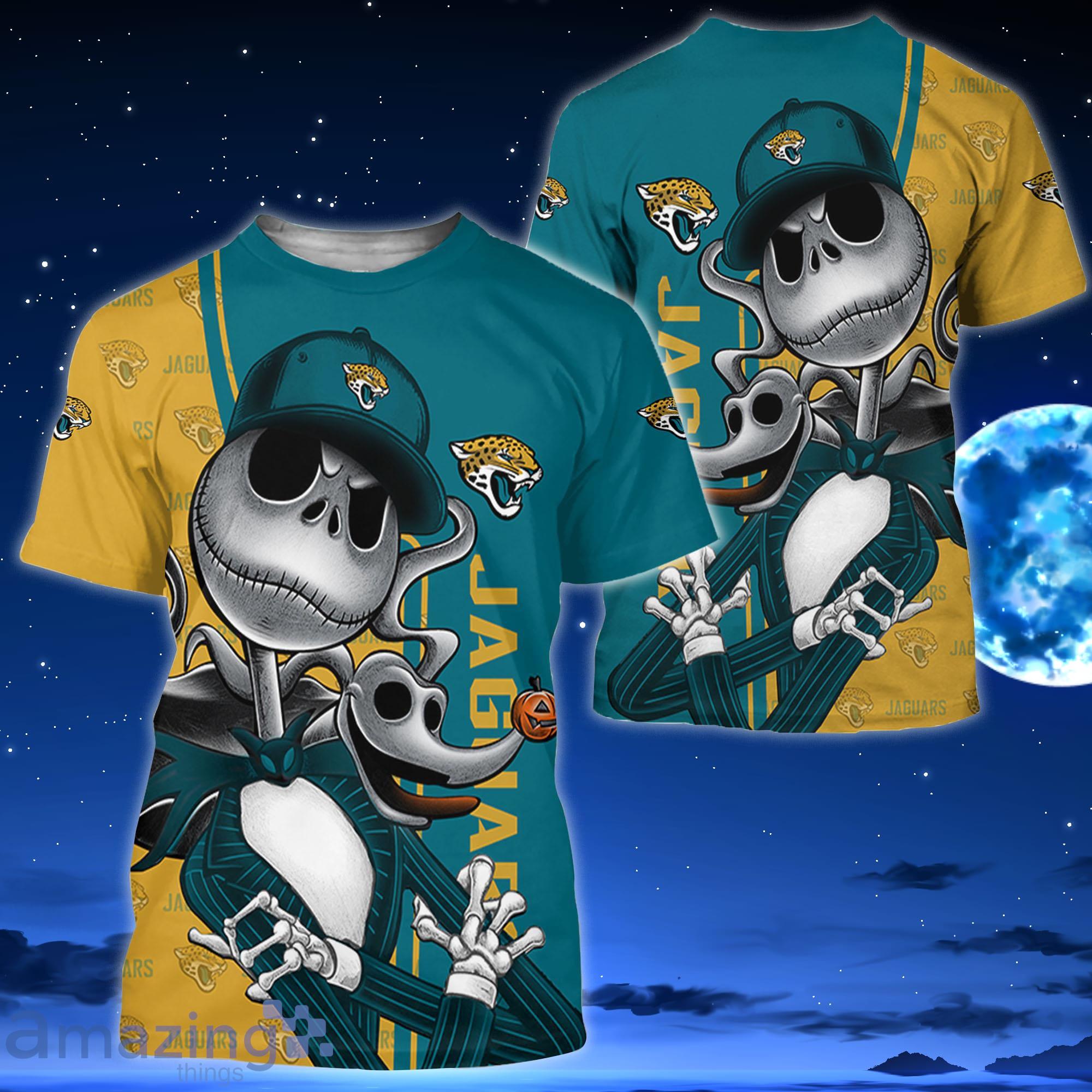 Jacksonville Jaguars Jack Skellington All Over Printed 3D Shirt Halloween Gift For Fans Product Photo 4