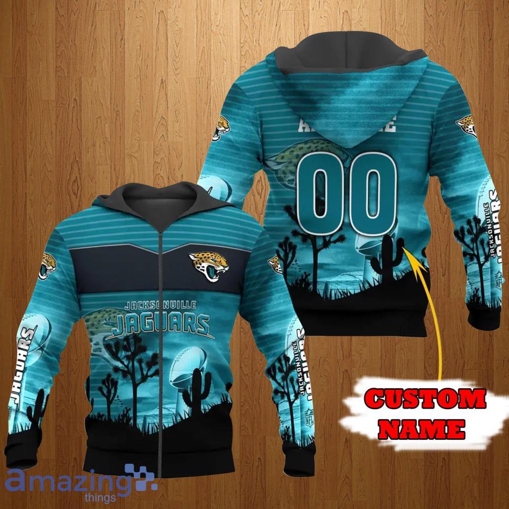 Jacksonville Jaguars NFL Teams Custom Name Monsters Hoodie 3D For Fans