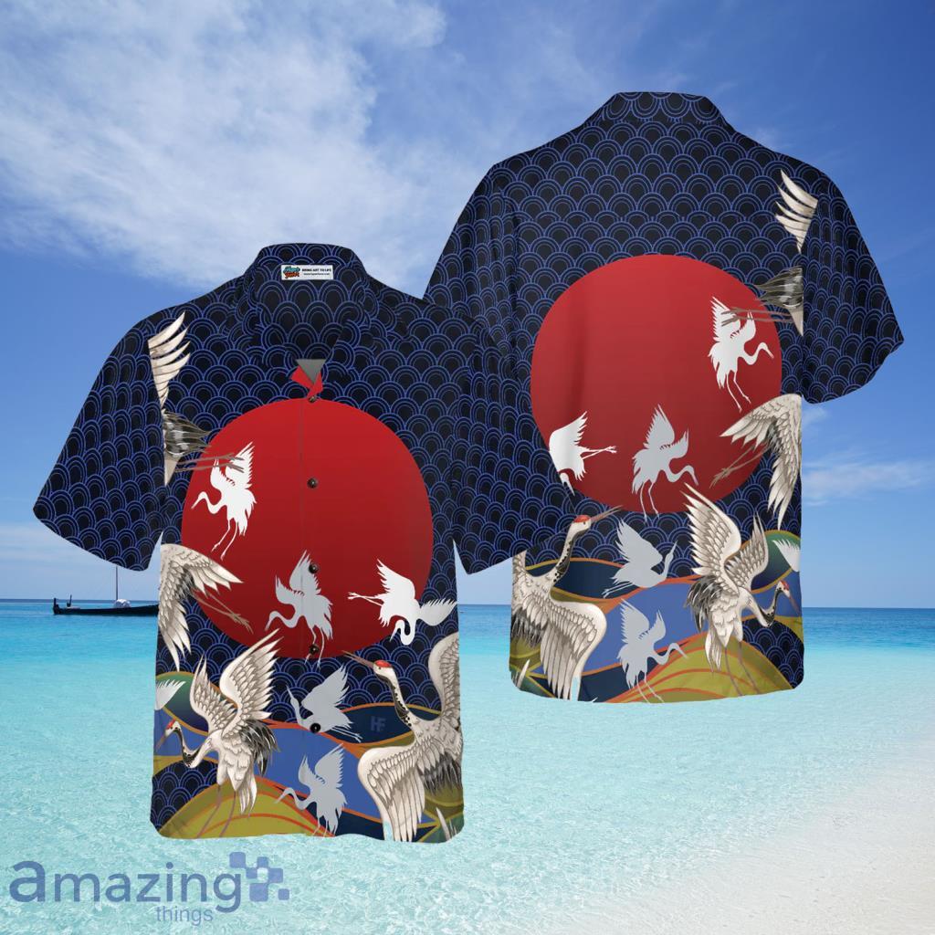 Japanese Cranes Hawaiian Shirt For Men And Women - Japanese Cranes Hawaiian Shirt For Men And Women