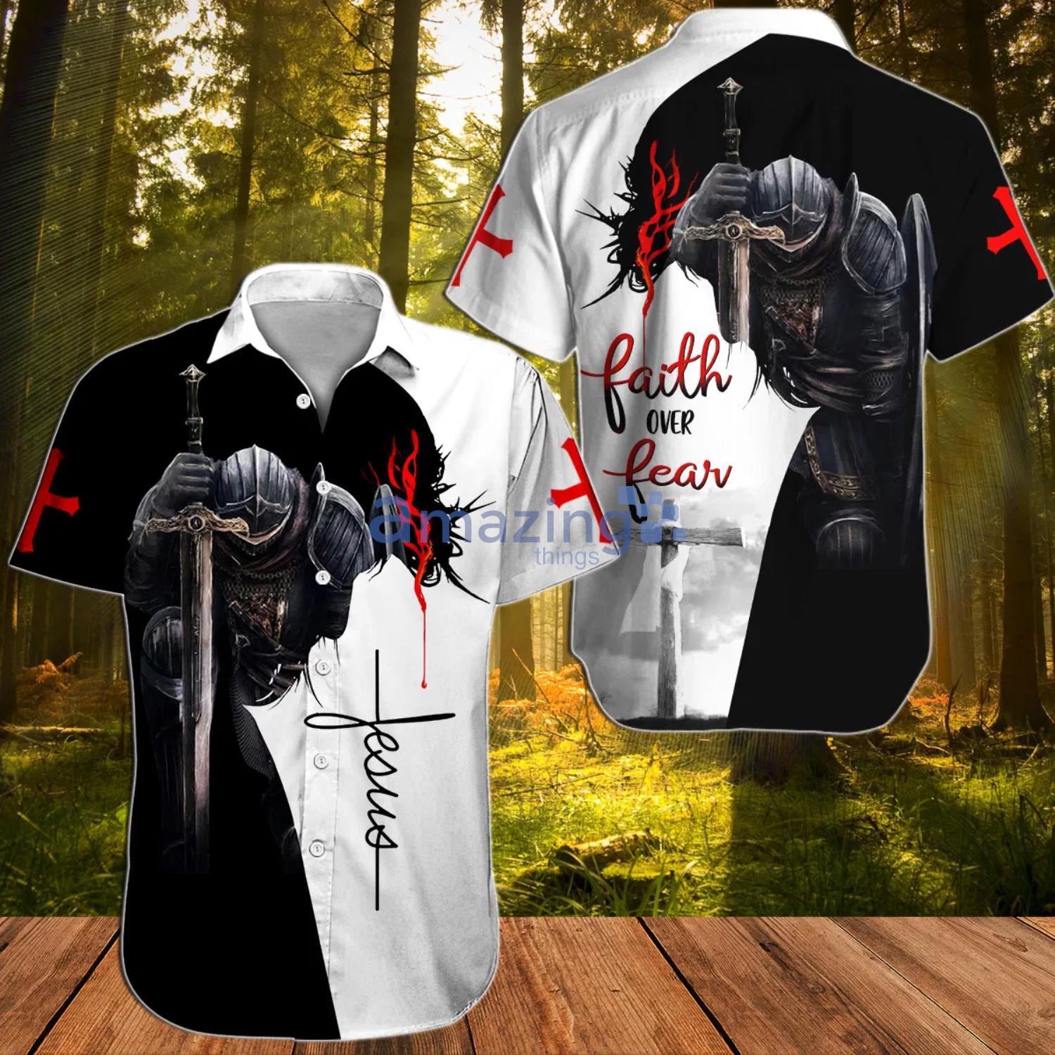 Jesus Aloha Gift For Summer Black And White Gift For Summer Hawaiian Shirt Men And Women Product Photo 1