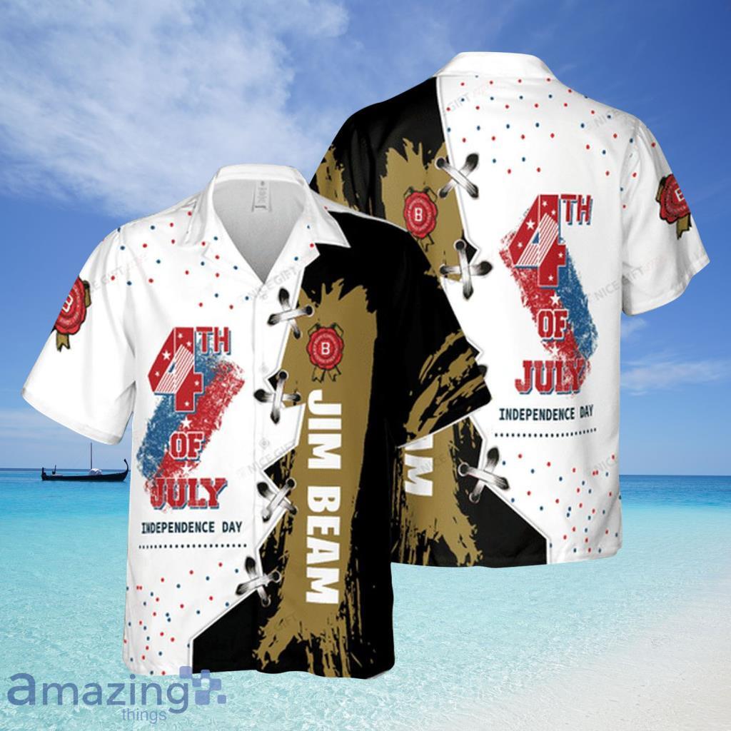 Jim Beam 4th of July Hawaiian Shirt - Jim Beam 4th of July Hawaiian Shirt