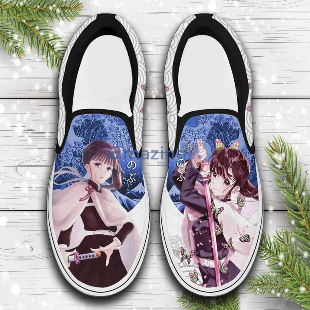Kanao Tsuyuri Custom Anime Demon Slayer Slip On Sneakers Shoes - Kanao Tsuyuri Custom Anime Demon Slayer Slip On Sneakers Shoes