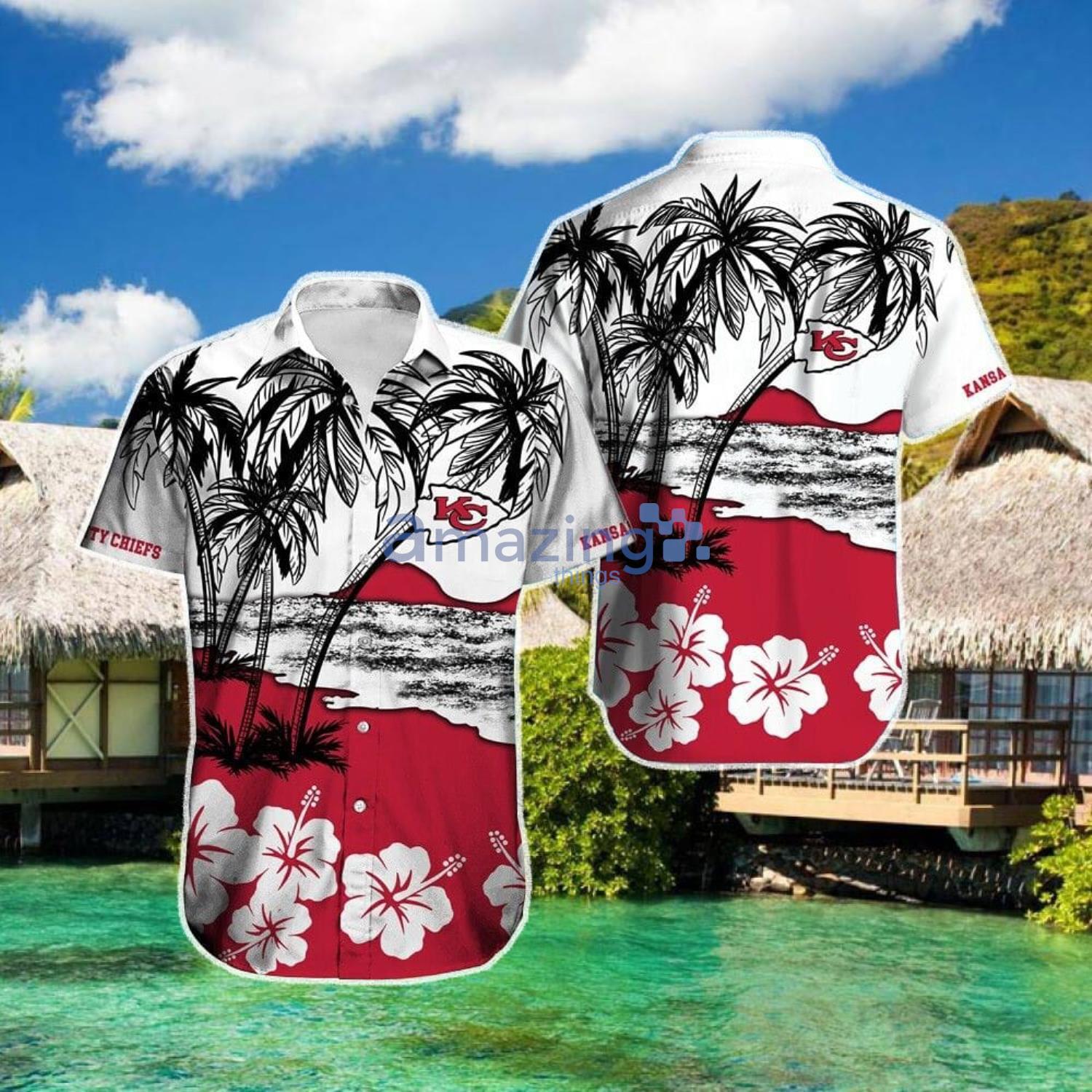 Kansas City Chiefs Coconut And Flower Hawaiian Shirt For Sport Fans Product Photo 1