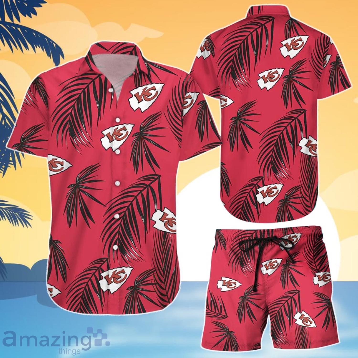 Kansas City Chiefs Summer Short Sleeve Hawaiian Beach Shirt