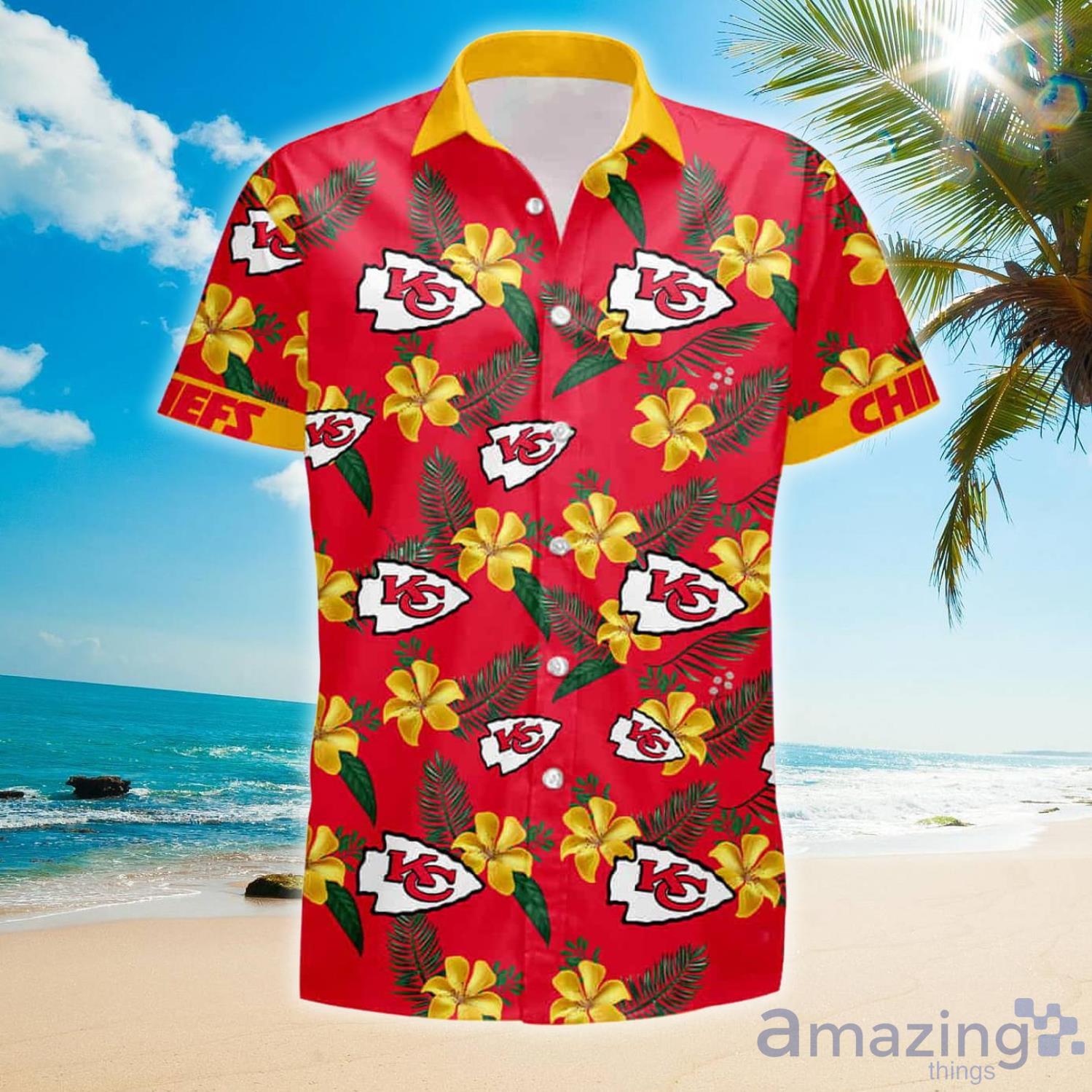 Vintage Nfl Kansas City Chiefs Hawaiian Shirt Summer Beach Gift