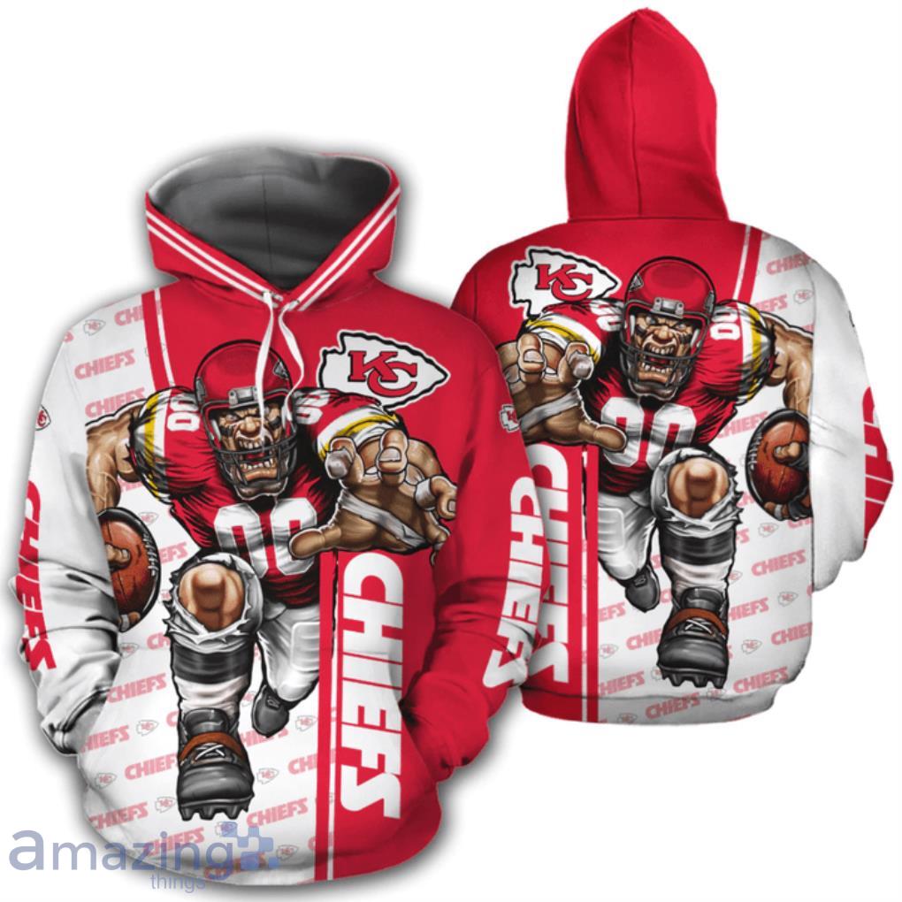 Personalized name Chiefs Camo Mascot 3D Hoodie, Kc Chiefs Gifts