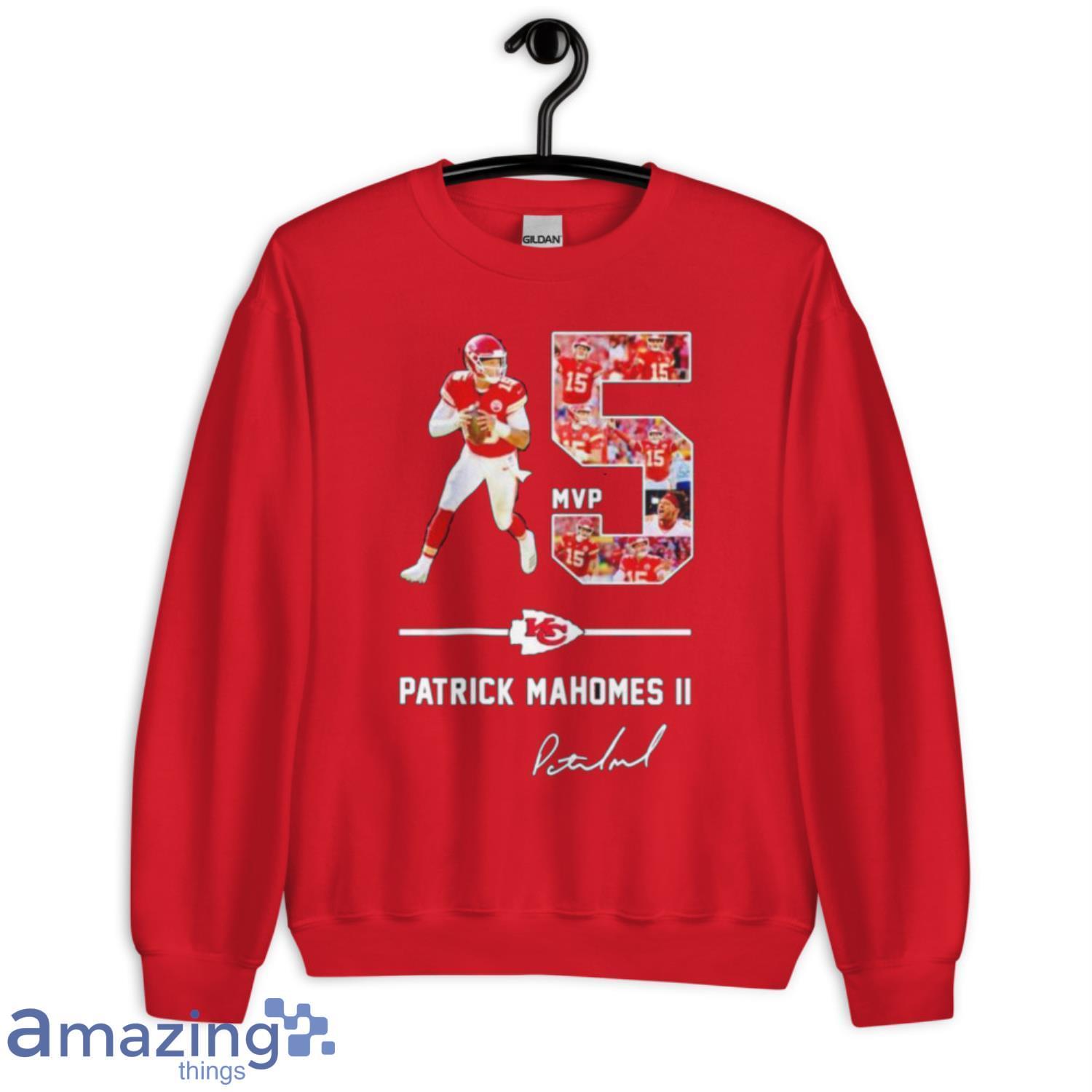 Number 5 Patrick Mahomes Signature Kansas City Chiefs T-Shirt in 2023