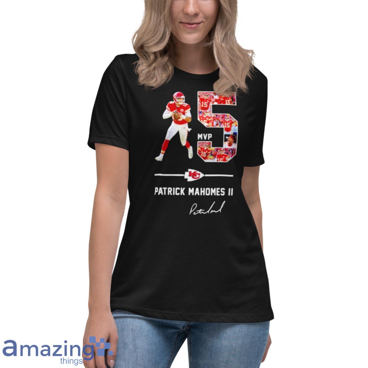 Number 5 Patrick Mahomes Signature Kansas City Chiefs T-Shirt in 2023